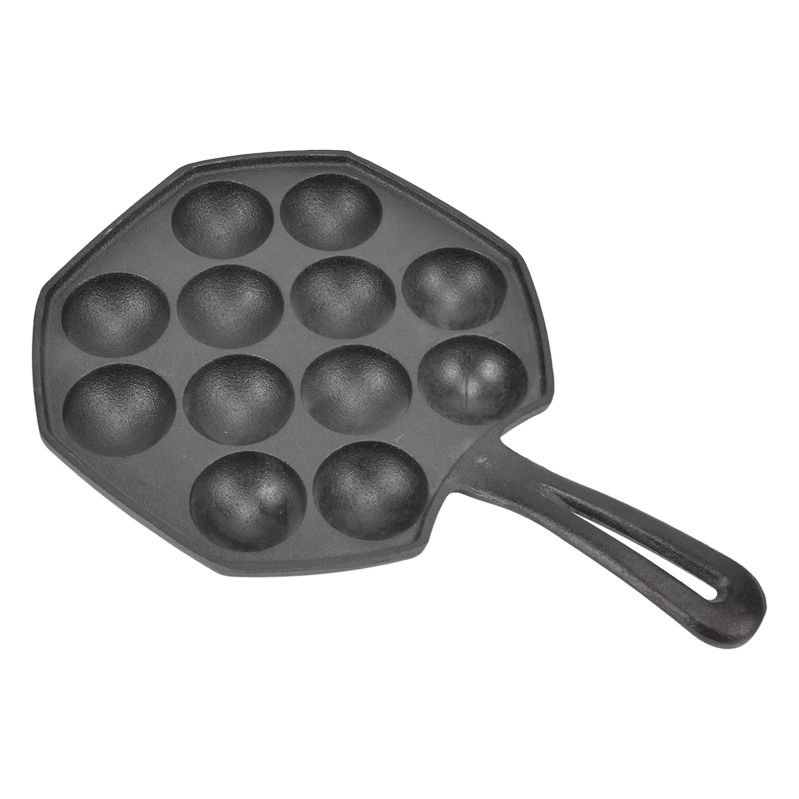 12 Hole Egg Puff Pan - High Strength Nonstick Pancake Maker for Restaurant & Home Use - Perfect for Bubble Waffles, Takoyaki, Pancakes & More