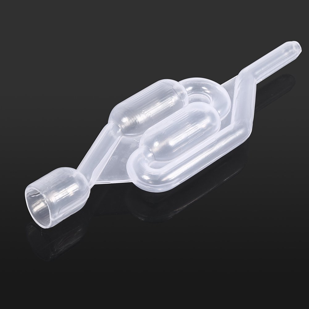 S Shape Twin Bubble Airlock - One Way Exhaust Valve for Homebrew Fermentation | Perfect for Wine, Beer, Mead & Kombucha Making | Essential Brewing Equipment for Home Brewers & Craft Beer Enthusiasts