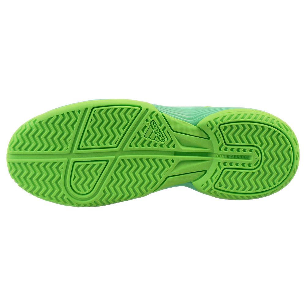 Adidas Junior Ubersonic 4 K Tennis Shoes for Kids - Beam Green/Signal Green | Lightweight & Durable Court Sneakers for Junior Players | Perfect for Tennis Training & Matches