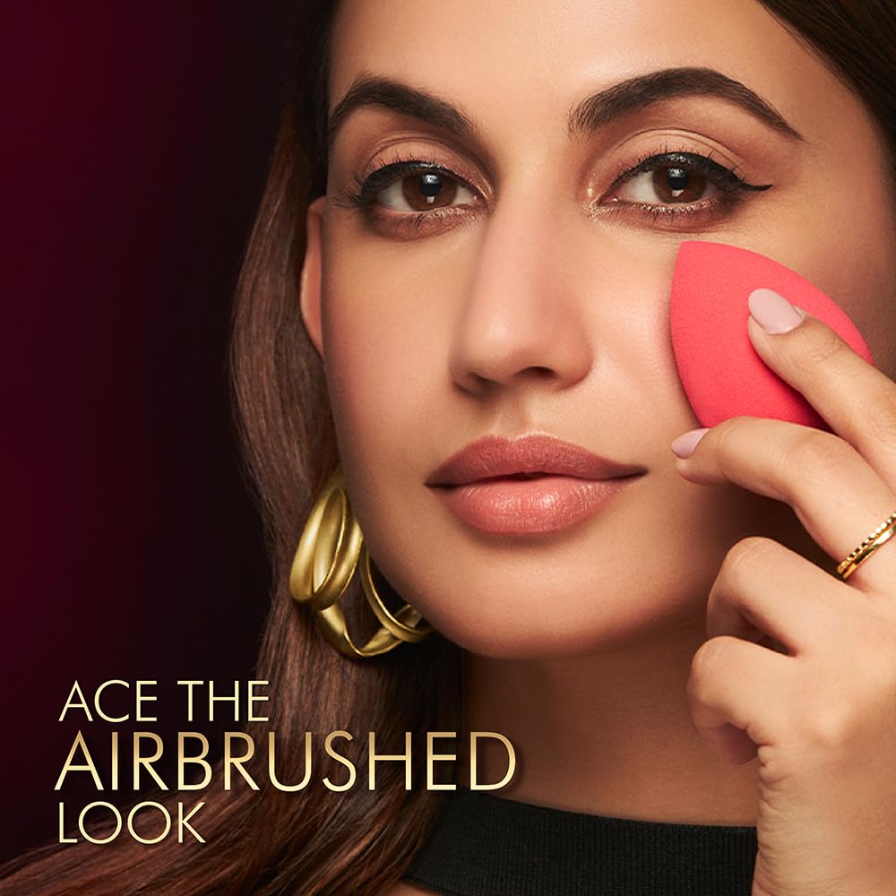 Lakme Absolute Makeup Master Tools - Dual Ended Beauty Blender Sponge for Flawless Foundation & Concealer Application | Perfect for Professional Makeup Artists & Home Use