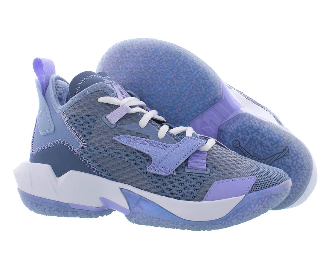 Nike Boys' Grade School Jordan Why Not Zer0.4 Basketball Shoes - Indigo Fog/Purple Pulse - Lightweight & Durable for Court Play & Casual Wear