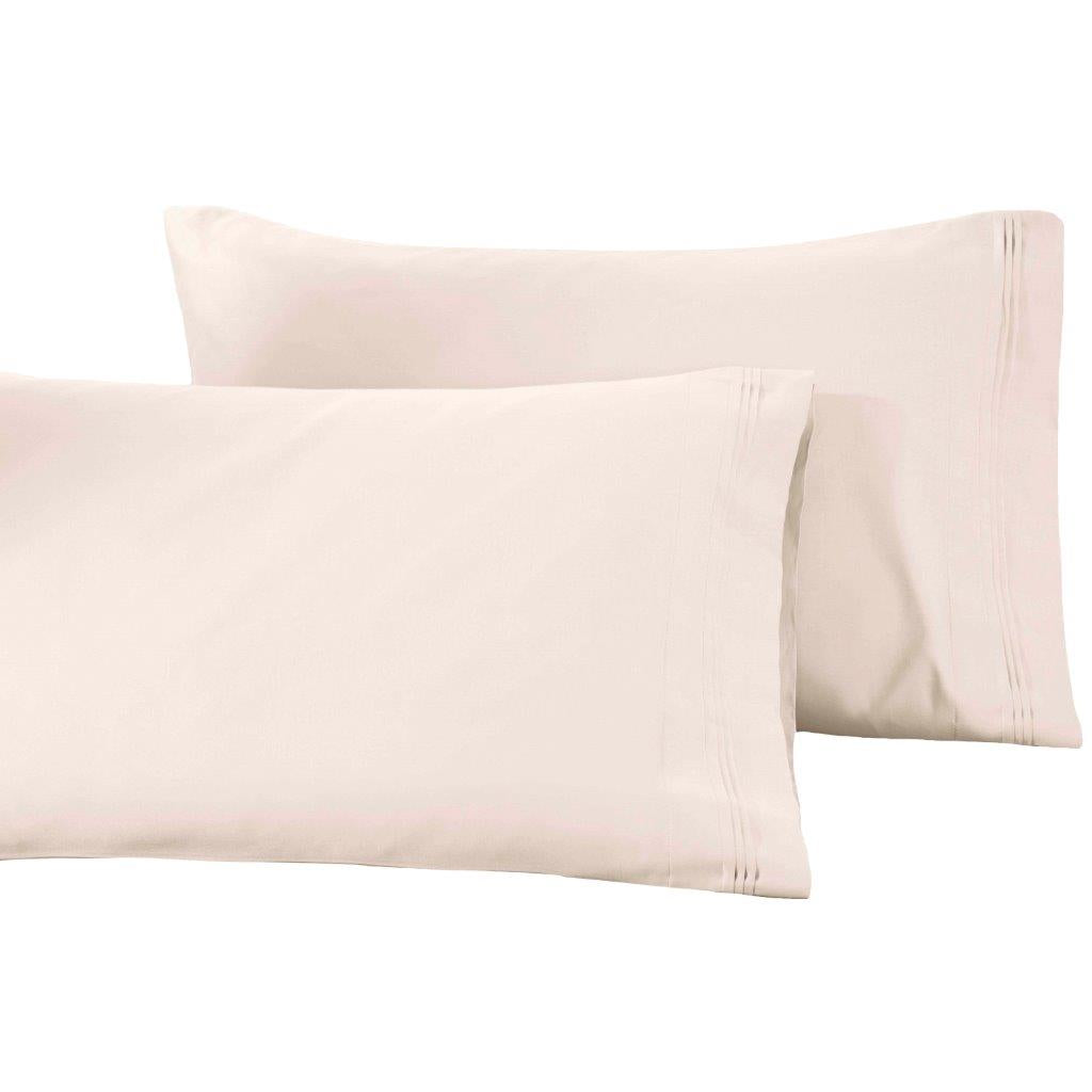 Luxury 1500 Thread Count Egyptian Cotton Pillowcase Set - 2 Piece, Ultra Soft & Breathable for Better Sleep - Perfect for Bedroom, Hotel, or Gift