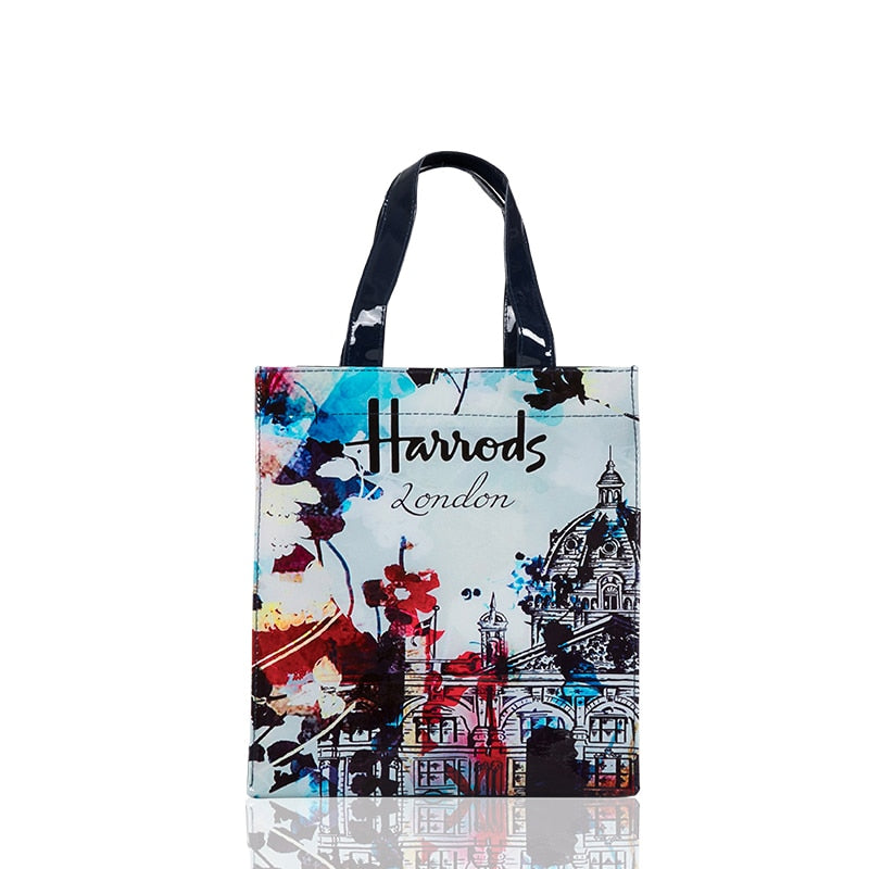 Eco-Friendly Women's Floral Tote Shopping Bag - Reusable Grocery Bag for Beach, Market & Daily Use