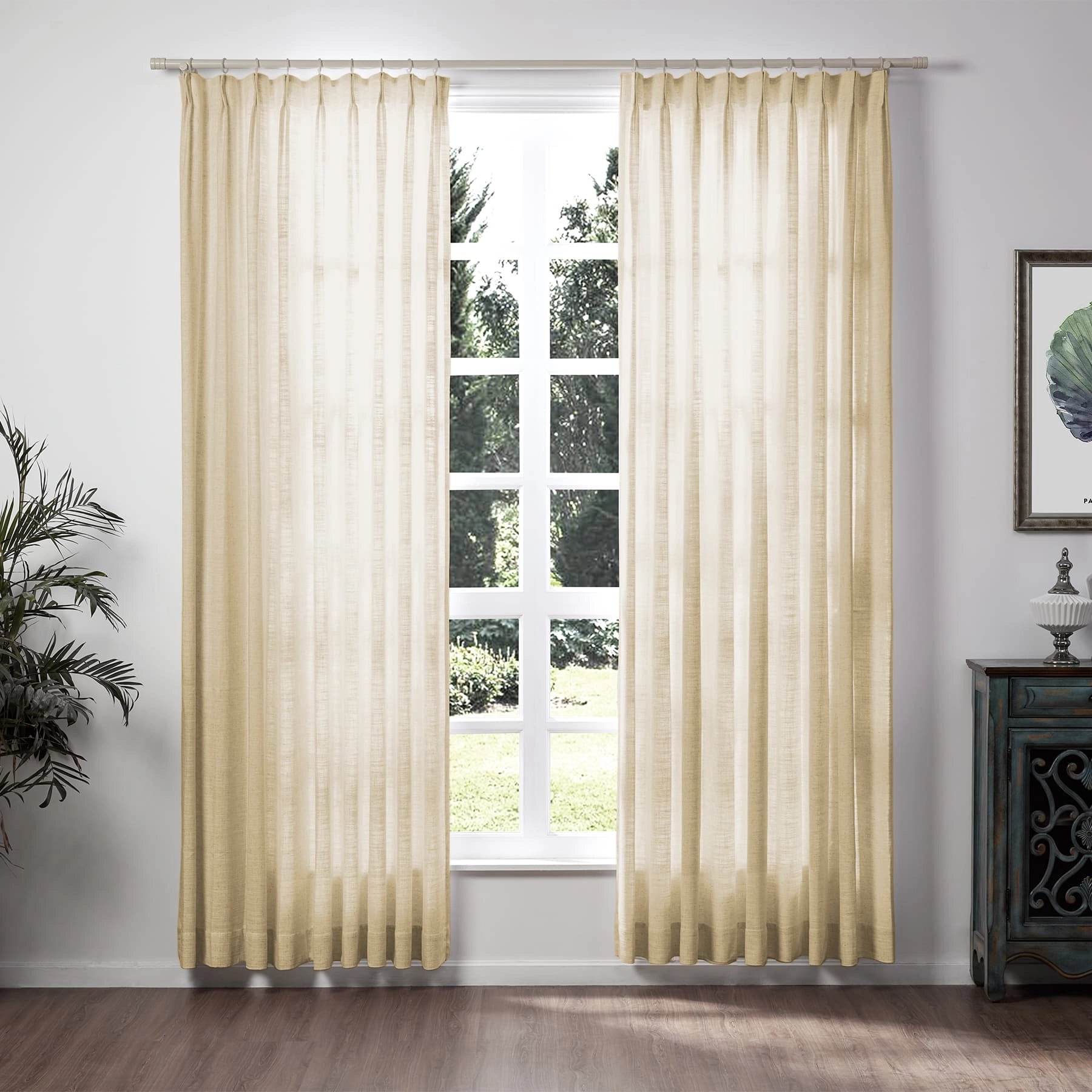 Liz Loft Extra Long Pleated Curtains - 84 Inch Length Blackout Drapes for Living Room & Bedroom | Thermal Insulated Window Treatments for Home Decor
