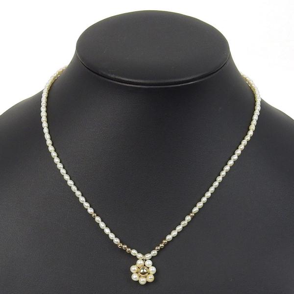 14K Gold Pearl Flower Necklace - Elegant Dainty Jewelry for Women | Perfect for Weddings, Anniversaries & Special Occasions