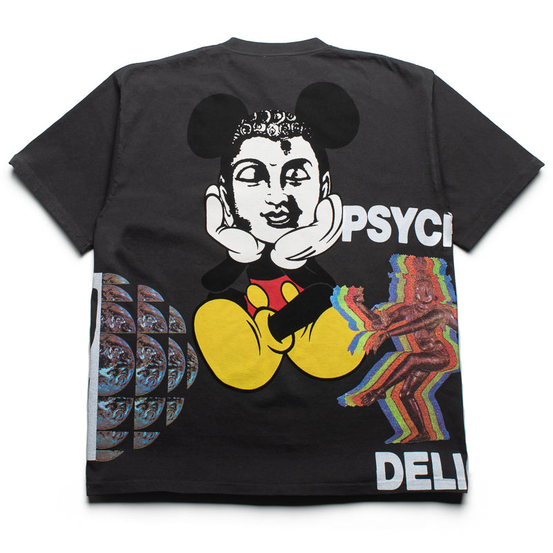 CRTFD Allover Print Mash Up Vintage Black T-Shirt - Stylish Graphic Tee for Casual Wear & Street Fashion