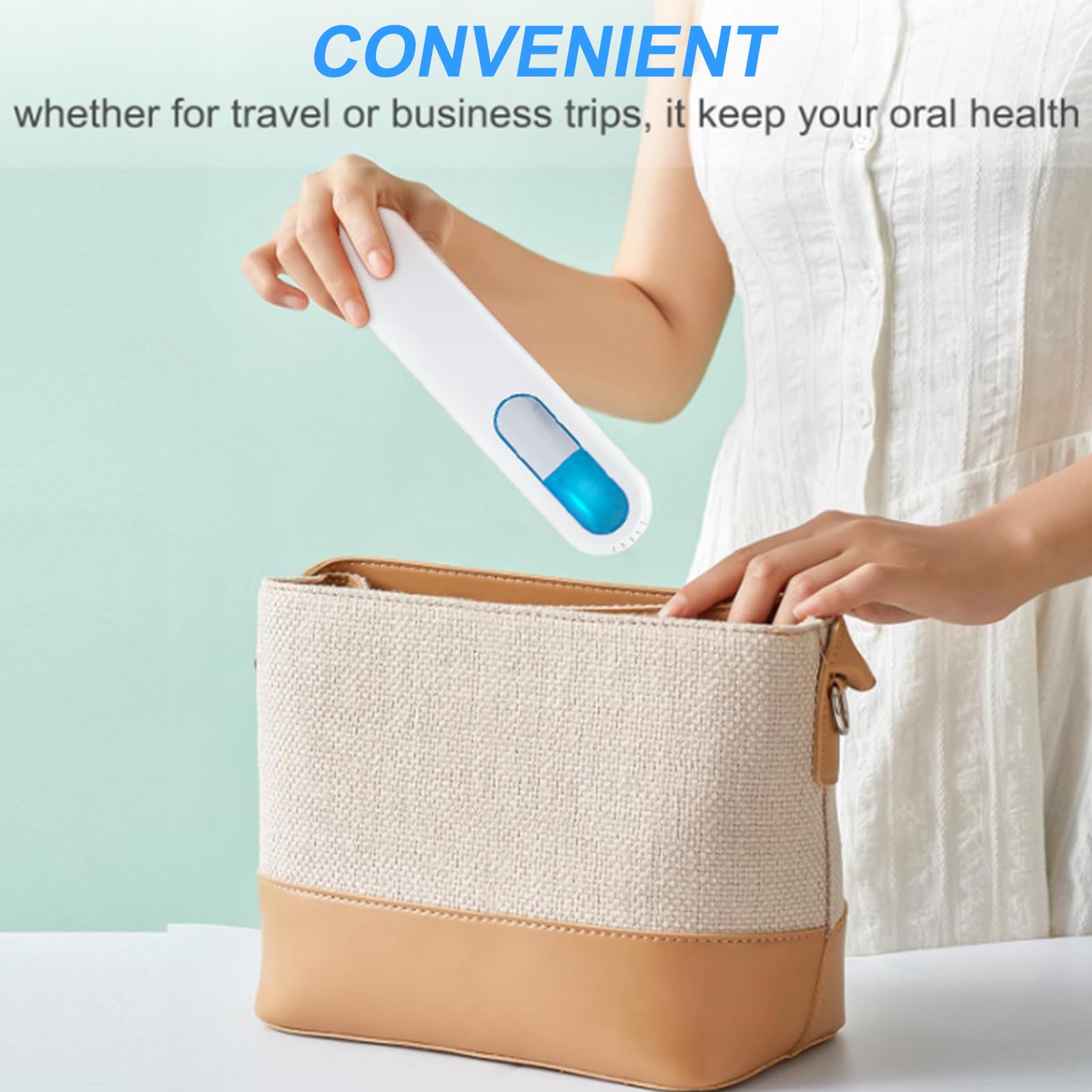 TAISHAN UV Toothbrush Sanitizer Case - Portable & Rechargeable Travel Toothbrush Holder for Electric & Manual Brushes | Home & Travel Use | Kills 99.9% Germs | Perfect for Camping, Gym & Daily Hygiene