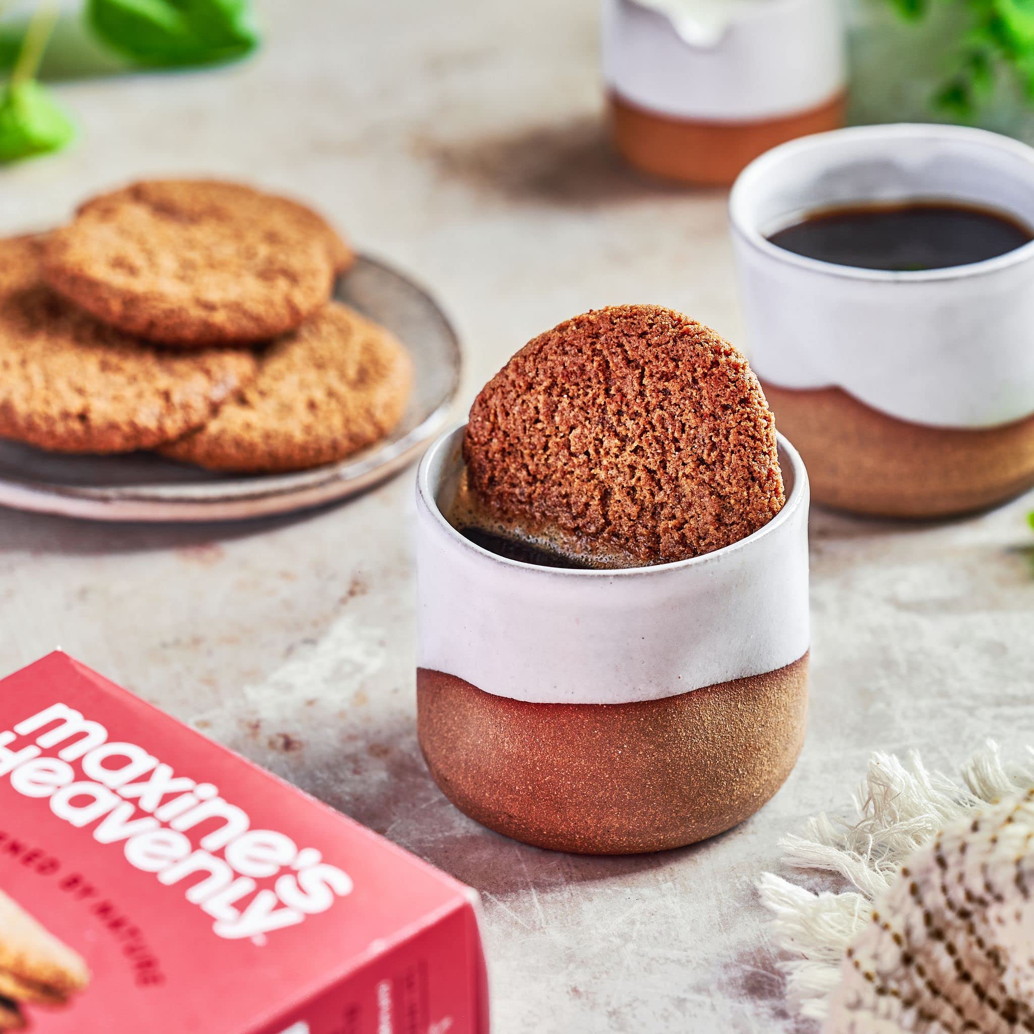 Maxine's Heavenly Crispy Chocolate Chip & Cinnamon Speculoos Cookies - Low Carb, Vegan, Gluten Free, Kosher Healthy Snacks (4 Pack, 48 Cookies) | Perfect for Keto Diet, Office Snacking & On-the-Go Treats