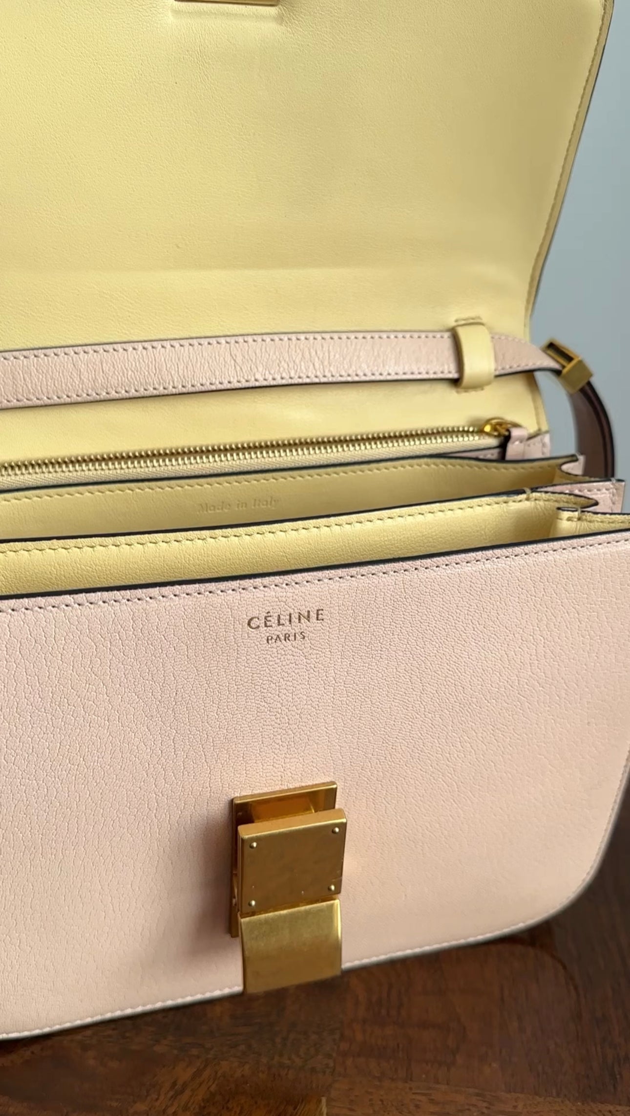 Celine Nude Calfskin Leather Medium Classic Box Bag - Luxury Designer Handbag for Women | Perfect for Work, Evening Events & Everyday Use