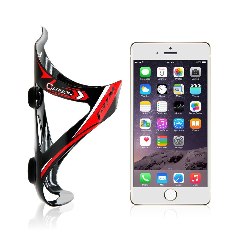 Lightweight Full Carbon Fiber Bicycle Water Bottle Cage Holder - Durable Bike Drink Bottle Mount for Road & Mountain Bikes - Perfect for Cycling, Commuting & Outdoor Sports