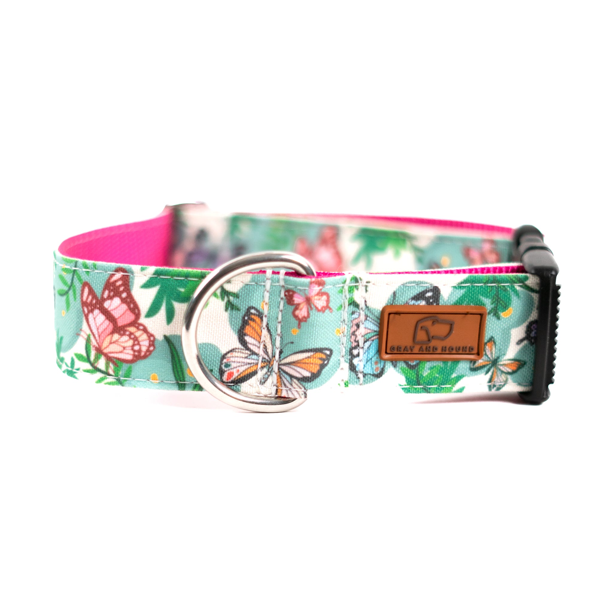 Butterfly Garden Dog Collar - Colorful Floral Pet Collar for Small & Medium Dogs - Perfect for Outdoor Adventures & Daily Walks