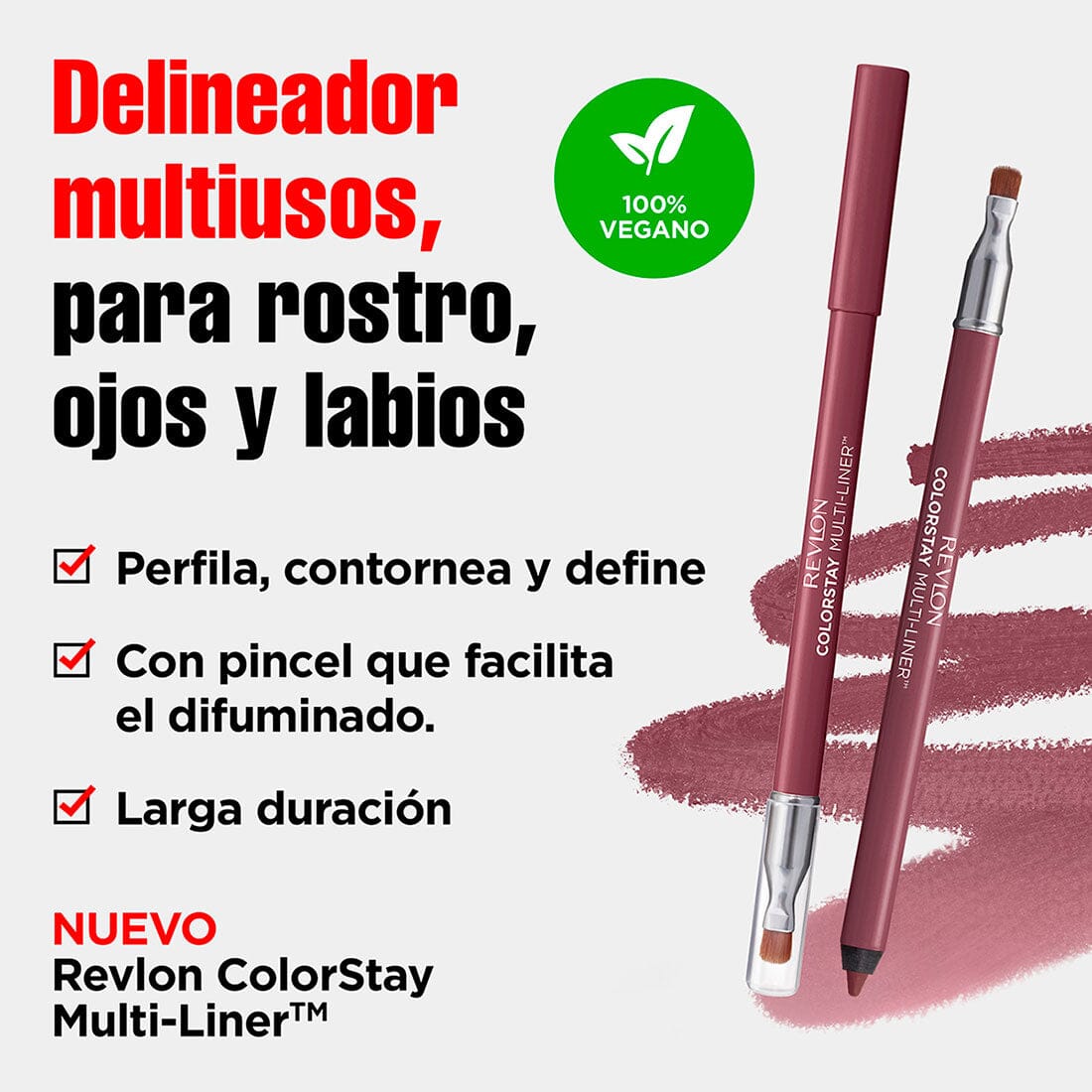 Revlon ColorStay Multi Liner Lip Liner - Less Traced 1g - Long-Lasting, Smudge-Proof Lip Pencil for Precise Definition - Perfect for Everyday Wear & Special Occasions