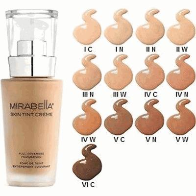 Mirabella Skin Tint Creme Foundation 1.0 oz / 30ml - Lightweight, Buildable Coverage for Flawless Skin | Perfect for Daily Wear & Special Occasions