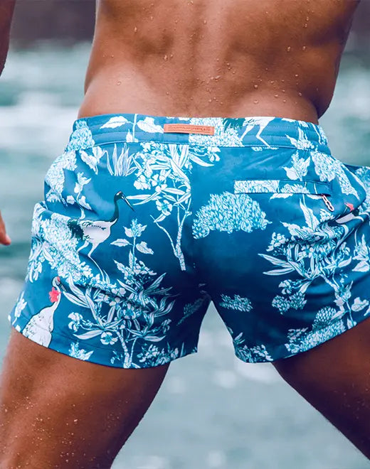 2Eros Orient Dream Swim Shorts for Men - Quick Dry Beach Swim Trunks with UPF 50+ Sun Protection - Perfect for Swimming, Surfing, and Summer Vacations