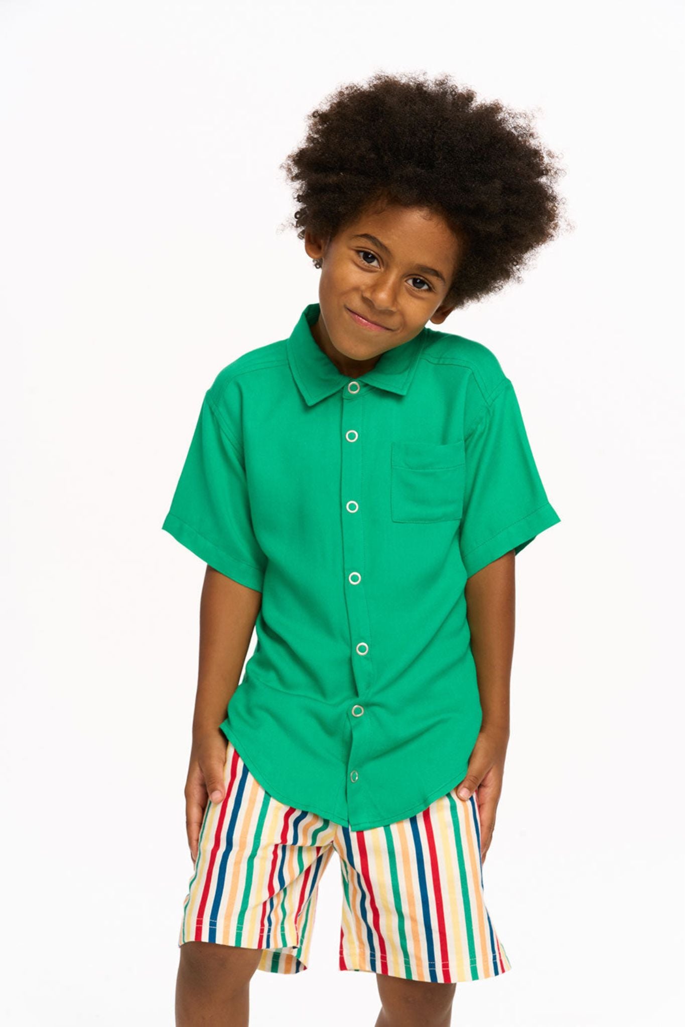 Deep Mint Button Up Shirt for Toddler & Little Boy | Soft Cotton Casual Top for Kids | Perfect for Playdates, School & Family Outings
