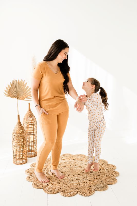 Sunwashed Ribbed Women's Modal Jersey Joggers - Soft Lounge Pants for Yoga, Running & Home Comfort