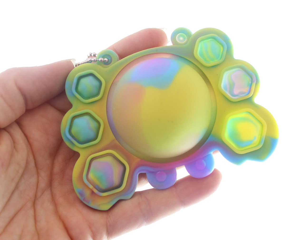 2 Pack Crab Bubble Pop Fidget Toy - Happy Sad Flip Inside Out Ocean Animal Sensory Stress Relief Toy - Silicone Push Poke Bubble Wrap Popper for Anxiety, ADHD & Autism - Perfect for Home, Office & Travel (Random Colors)