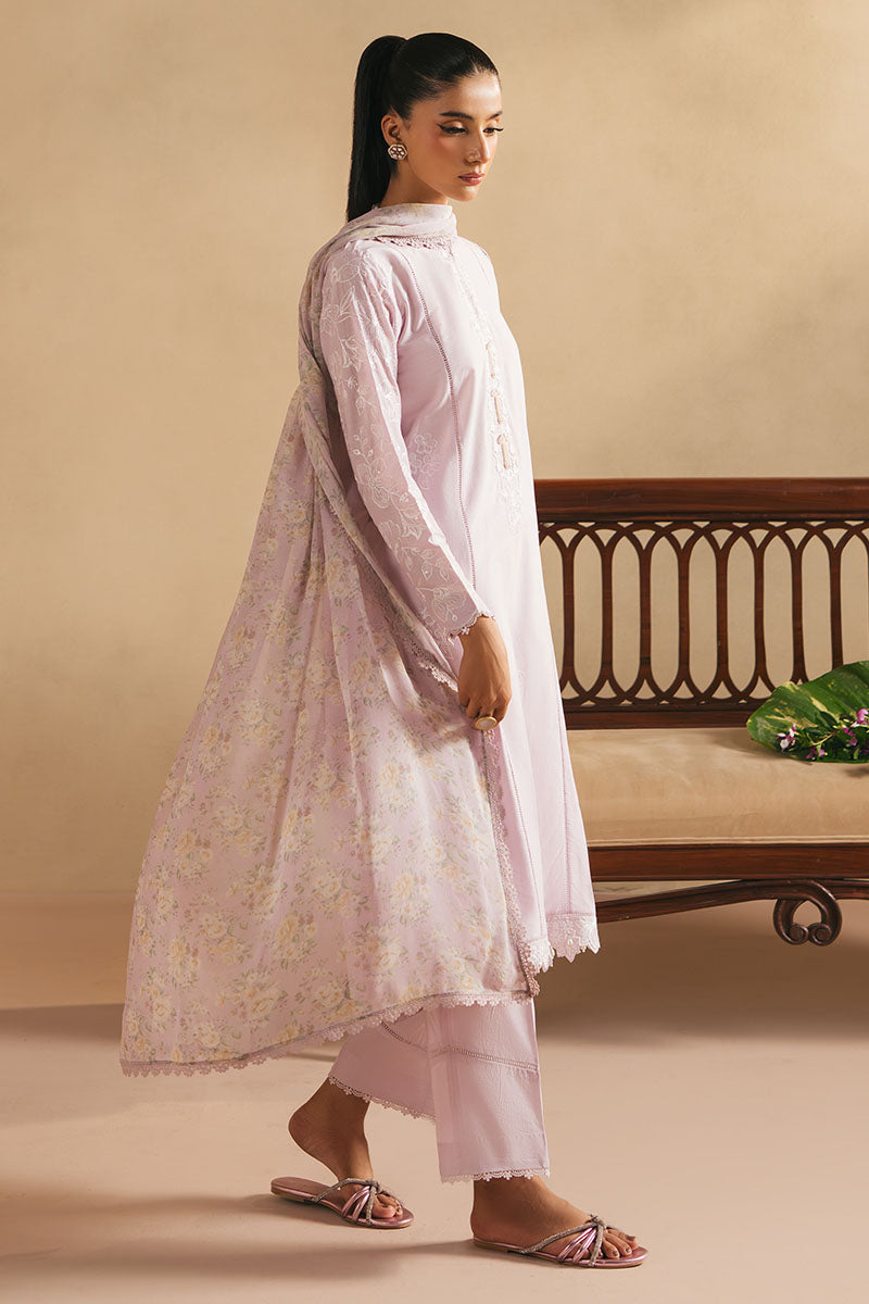 LAVENDER DREAM 3-Piece Embroidered Lawn Suit for Women | Floral Summer Outfit | Perfect for Weddings, Garden Parties & Casual Wear