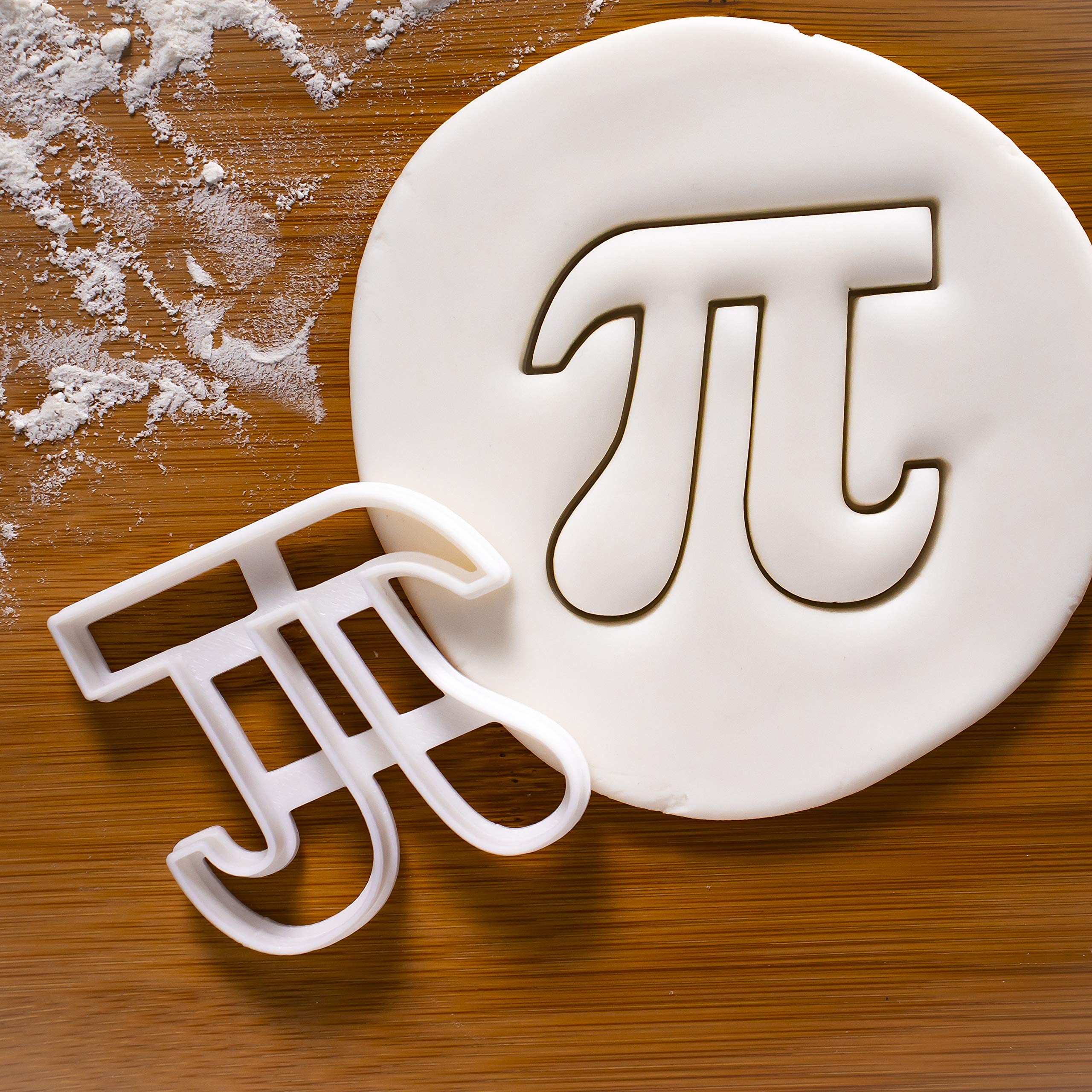 Bakerlogy Small Pi Symbol Cookie Cutter - 1 Piece Stainless Steel Baking Tool for Math-Themed Cookies, Pi Day Celebrations & Educational Baking Activities