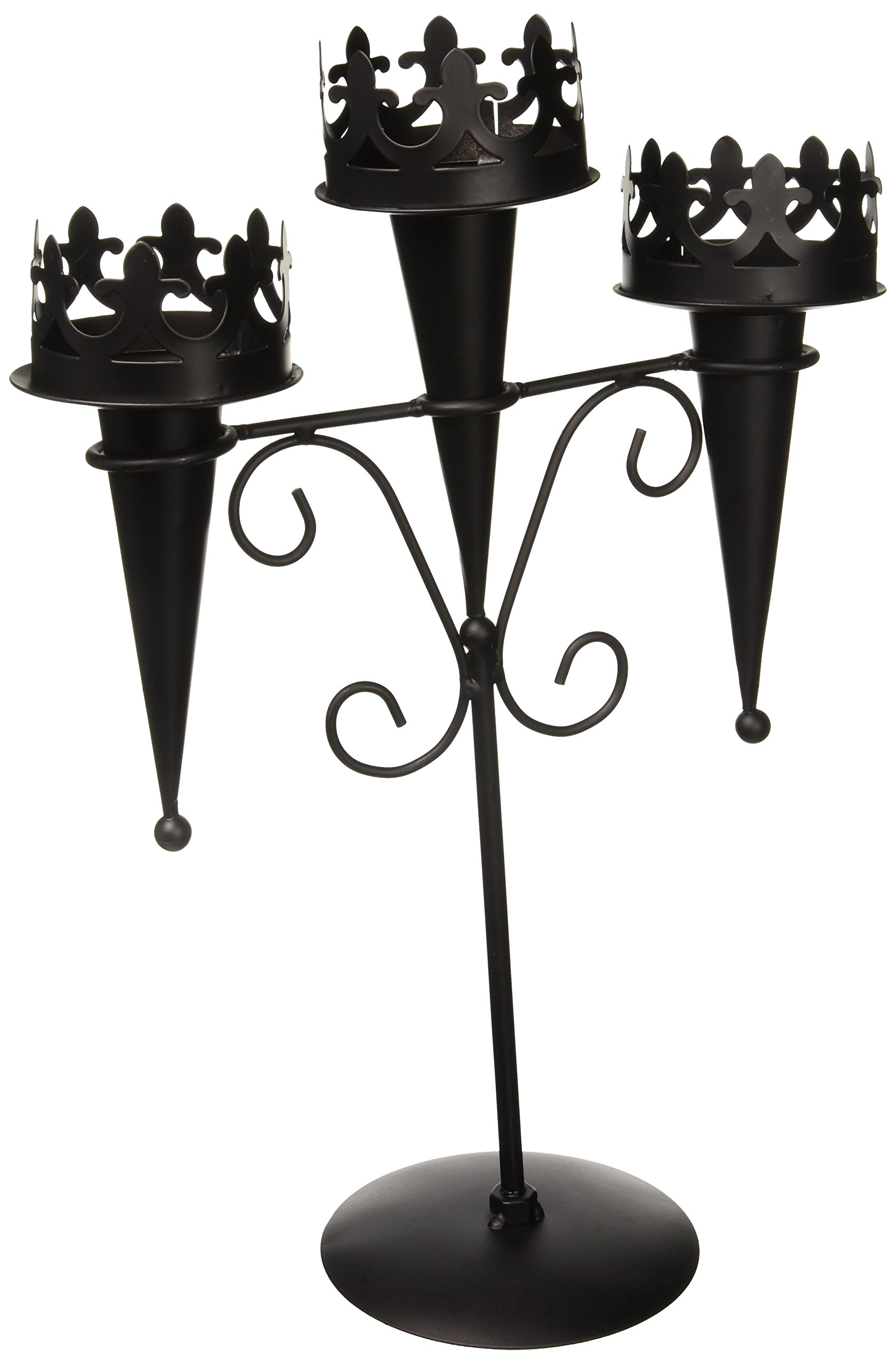 Zingz & Thingz Medieval Iron Candelabra - Vintage Gothic Candle Holder for Home Decor, Wedding Centerpiece & Castle Themed Parties