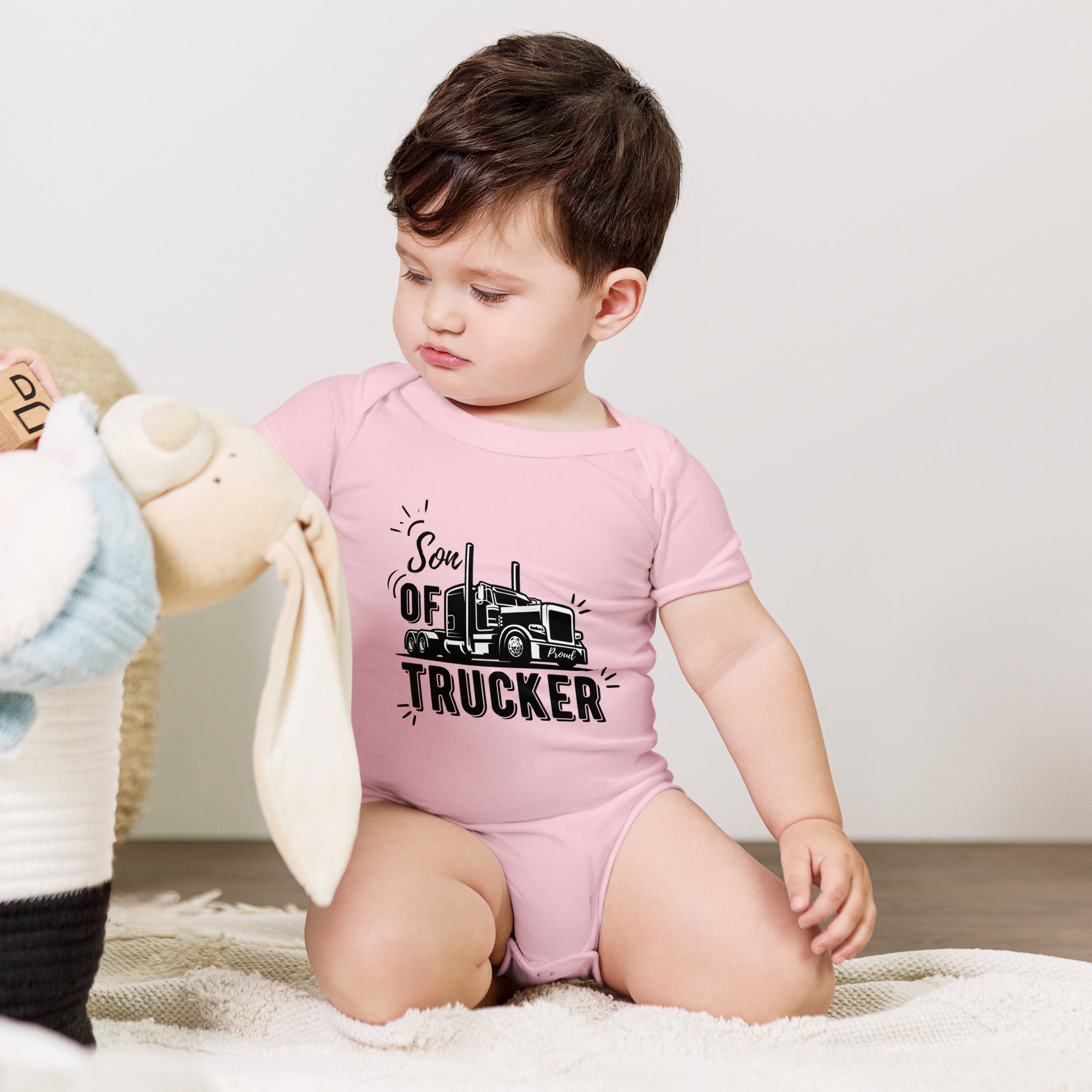 Son Of Trucker Baby Onesies - Cute & Comfortable Trucker-Themed Bodysuits for Infants & Toddlers - Perfect for Playtime, Family Outings & Photo Shoots