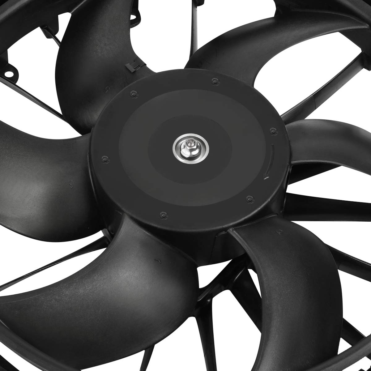 DNA MOTORING OEM-RF-0067 Black Radiator Cooling Fan - High Efficiency Direct Replacement for 07-10 Chrysler Sebring / 08-14 Dodge Avenger / 07-12 Dodge Caliber - Improved Engine Cooling Performance for Hot Weather & Heavy Traffic Conditions