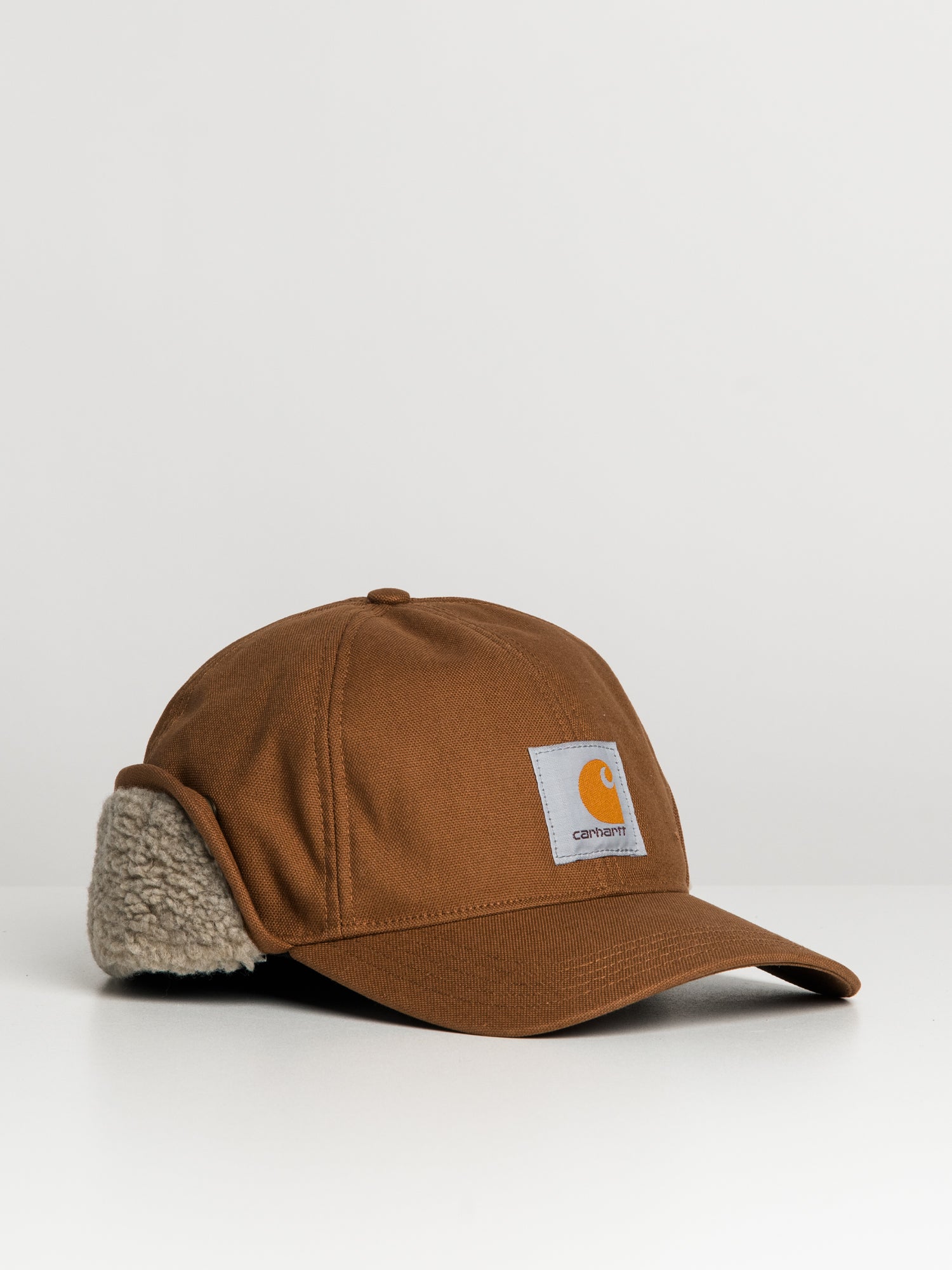 Carhartt Rain Defender Earflap Cap - Waterproof Winter Hat for Men & Women - Warm Fleece Lined Cold Weather Beanie - Ideal for Hiking, Hunting, and Outdoor Work in Brown
