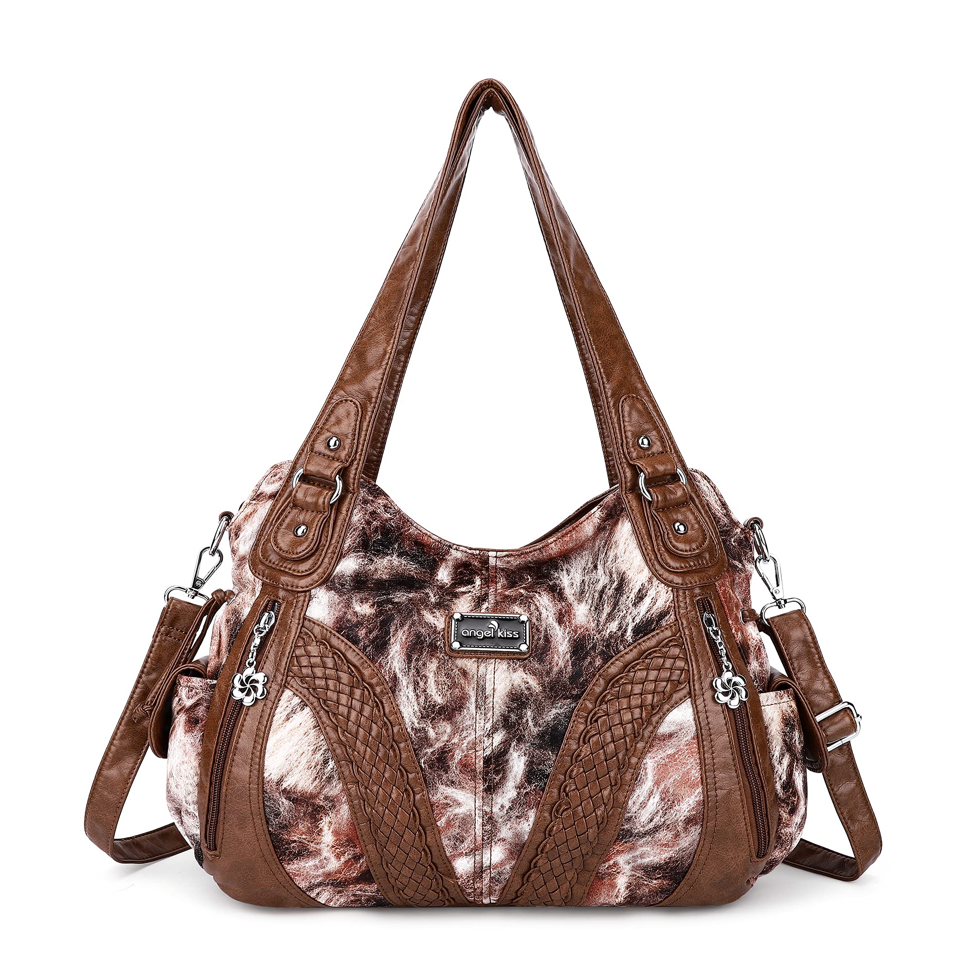 Stylish Women's Tote Bag & Shoulder Purse - Fashionable Washed Synthetic Leather Handbag with Top Handle for Work, Travel & Everyday Use