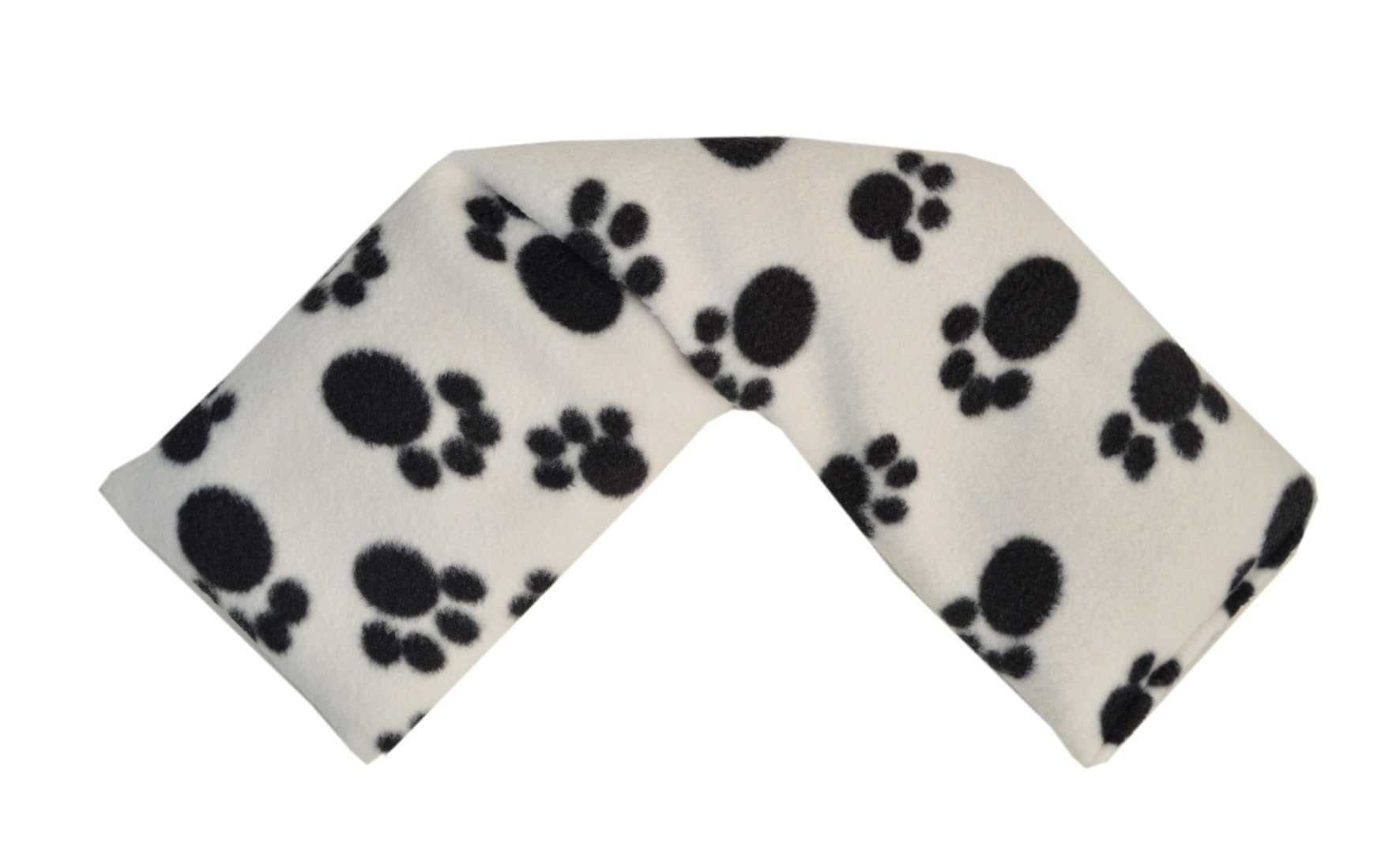 Vagabond Bags Wheat Wrap Cream Paw Fleece - Cozy Cream & Black Blanket (47cm x 13cm) - Perfect for Travel, Home & Gifts - Cotswold Lavender Scented - 1 Count