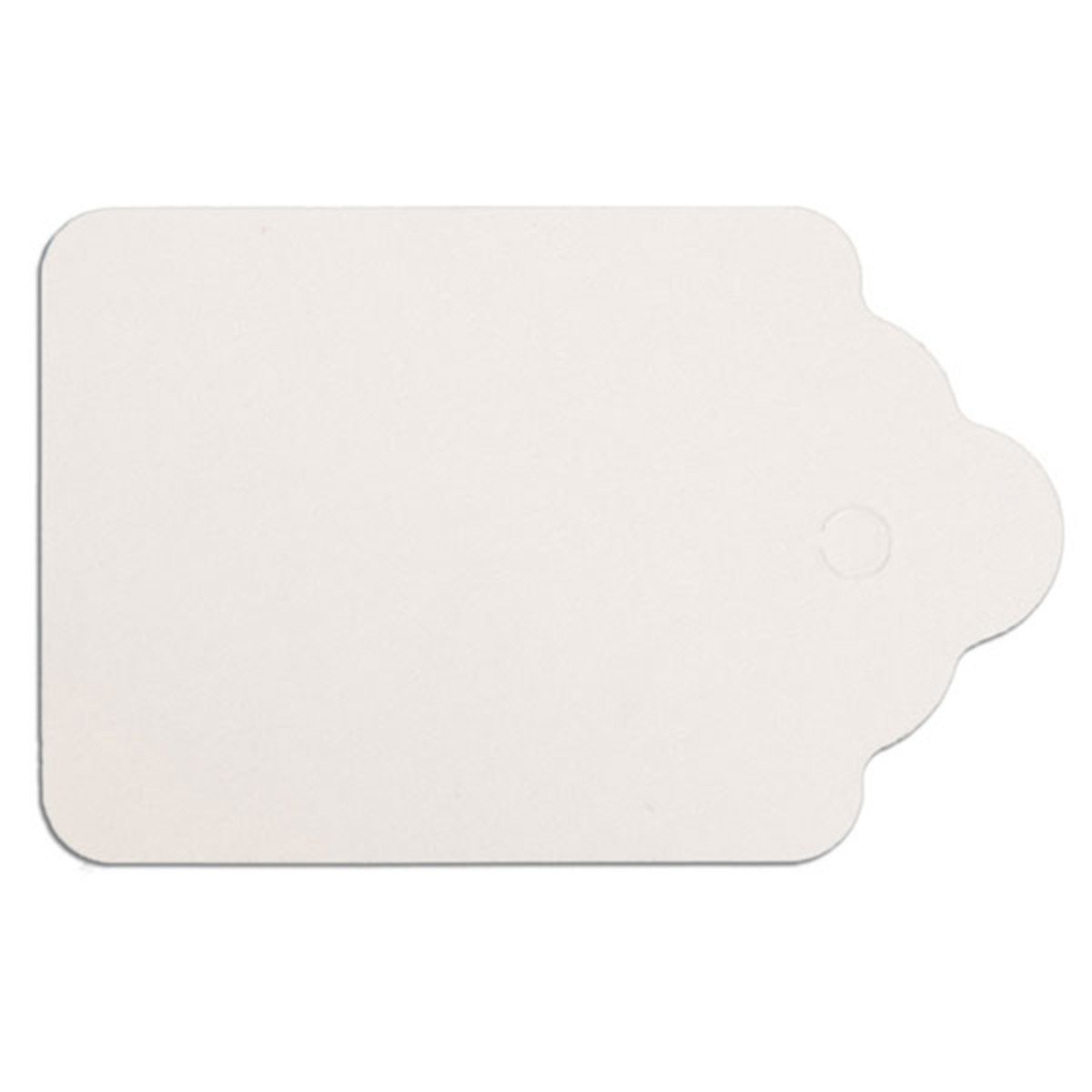 White Merchandise Tag without String 1 1/8 x 1 3/4 - Perfect for Retail Price Tags, Inventory Labels & Organizing Small Items