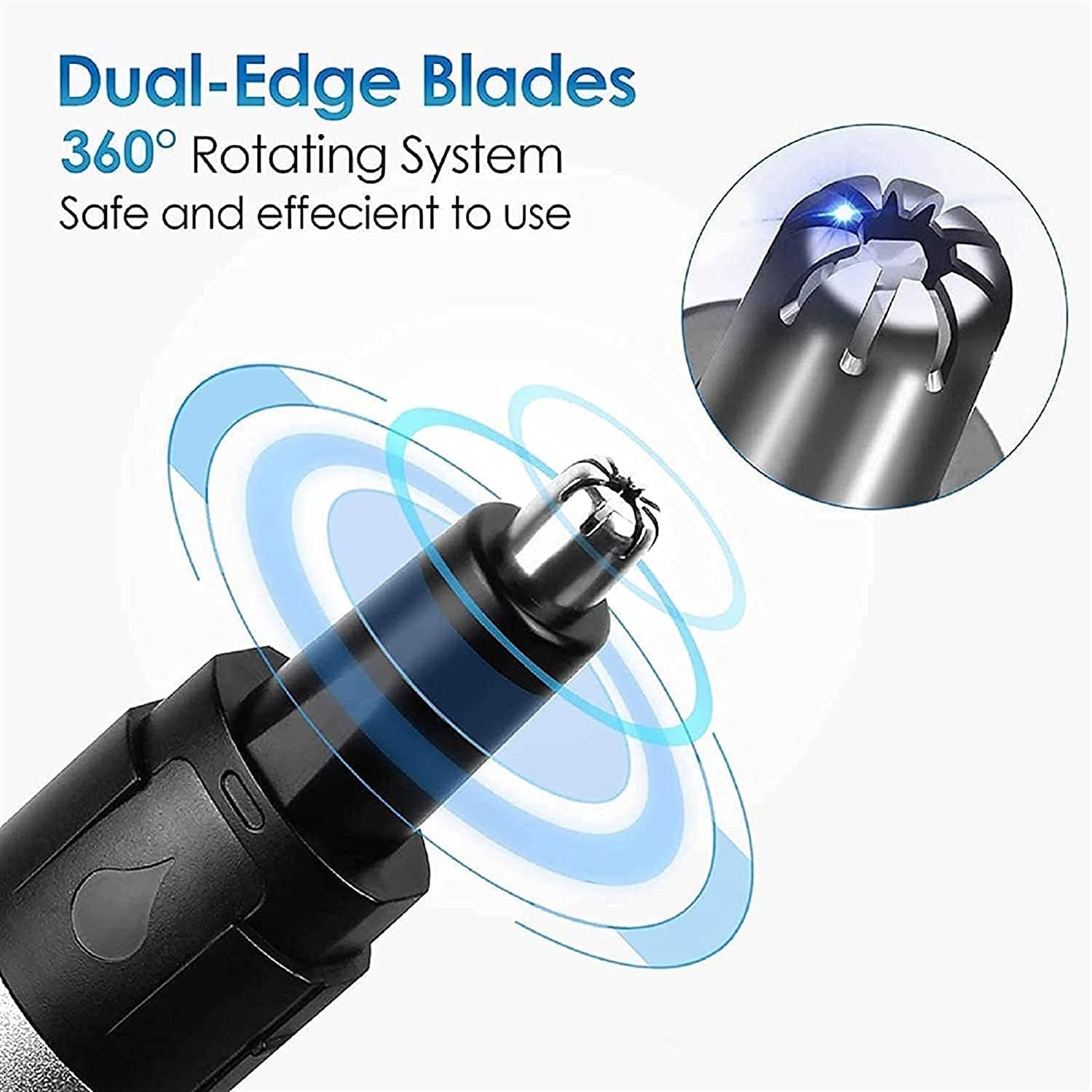 Rechargeable Ear and Nose Hair Trimmer for Men & Women - Painless Eyebrow & Facial Grooming Kit | Perfect for Travel, Home, and Personal Care