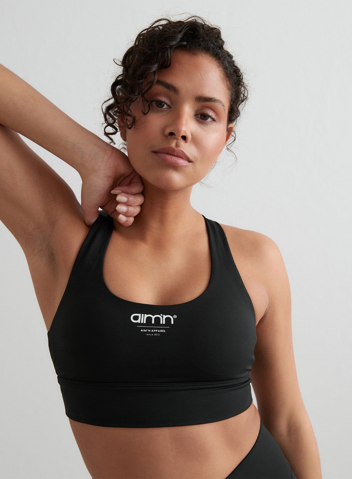 Black Edge Core Racerback Sports Bra - High Support Workout Top for Women - Gym, Yoga & Running Activewear