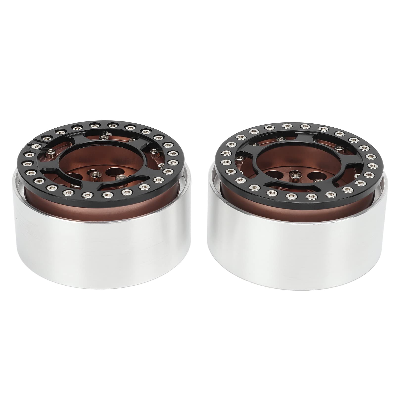 1.9 Inch Aluminum Alloy RC Crawler Beadlock Wheels - Bronze Off-Road RC Car Rims for Rock Crawling & Trail Adventures - Durable Crawler Wheel Hub Accessory