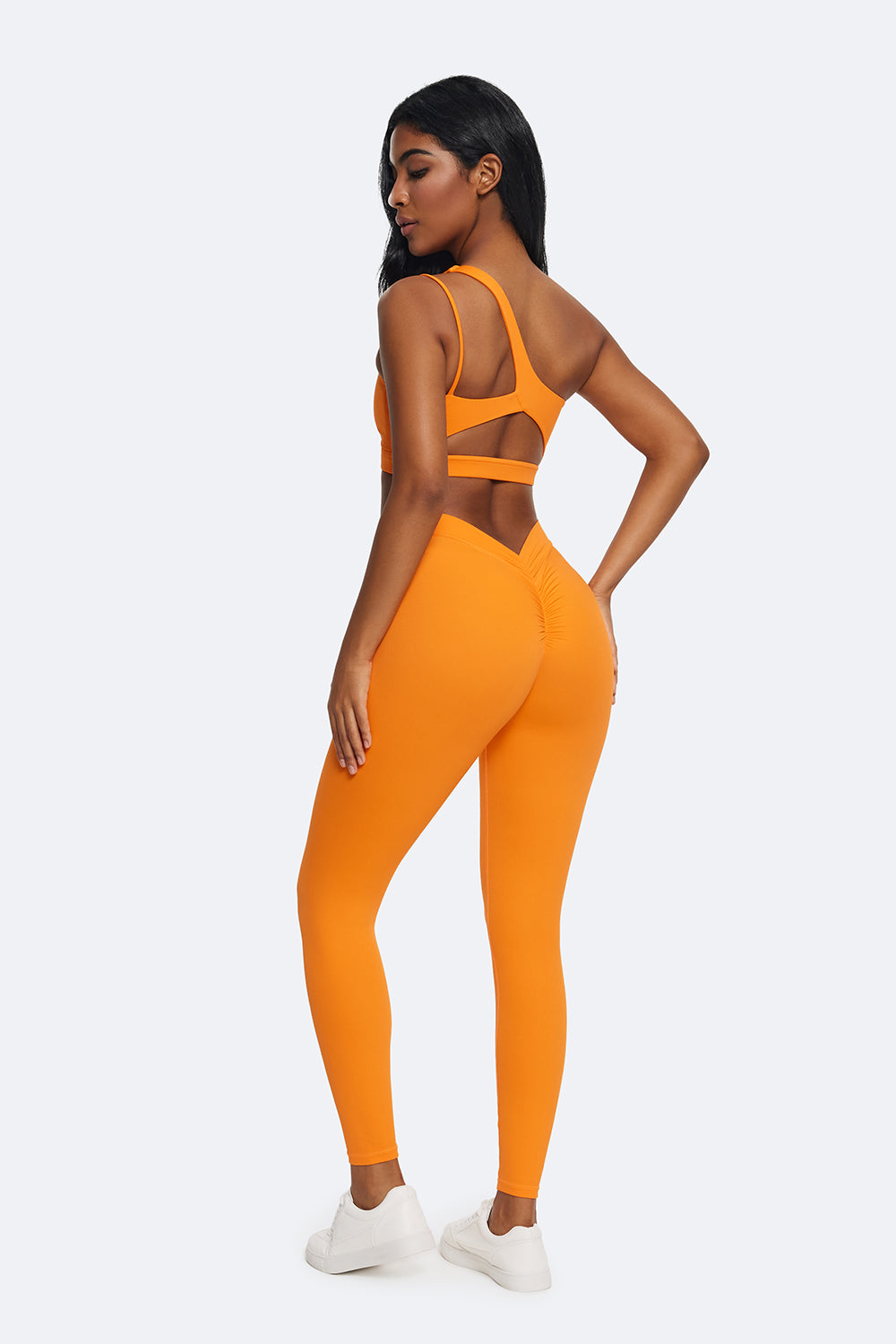 Ruched High Waisted Leggings for Women - Tummy Control Yoga Pants - Comfortable Workout Leggings for Running, Gym & Lounge