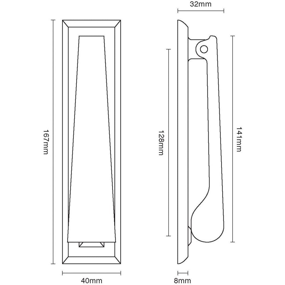 Elegant Satin Nickel Slim Door Knocker - Modern & Durable Front Door Hardware for Home & Office - Perfect for Traditional & Contemporary Entryways
