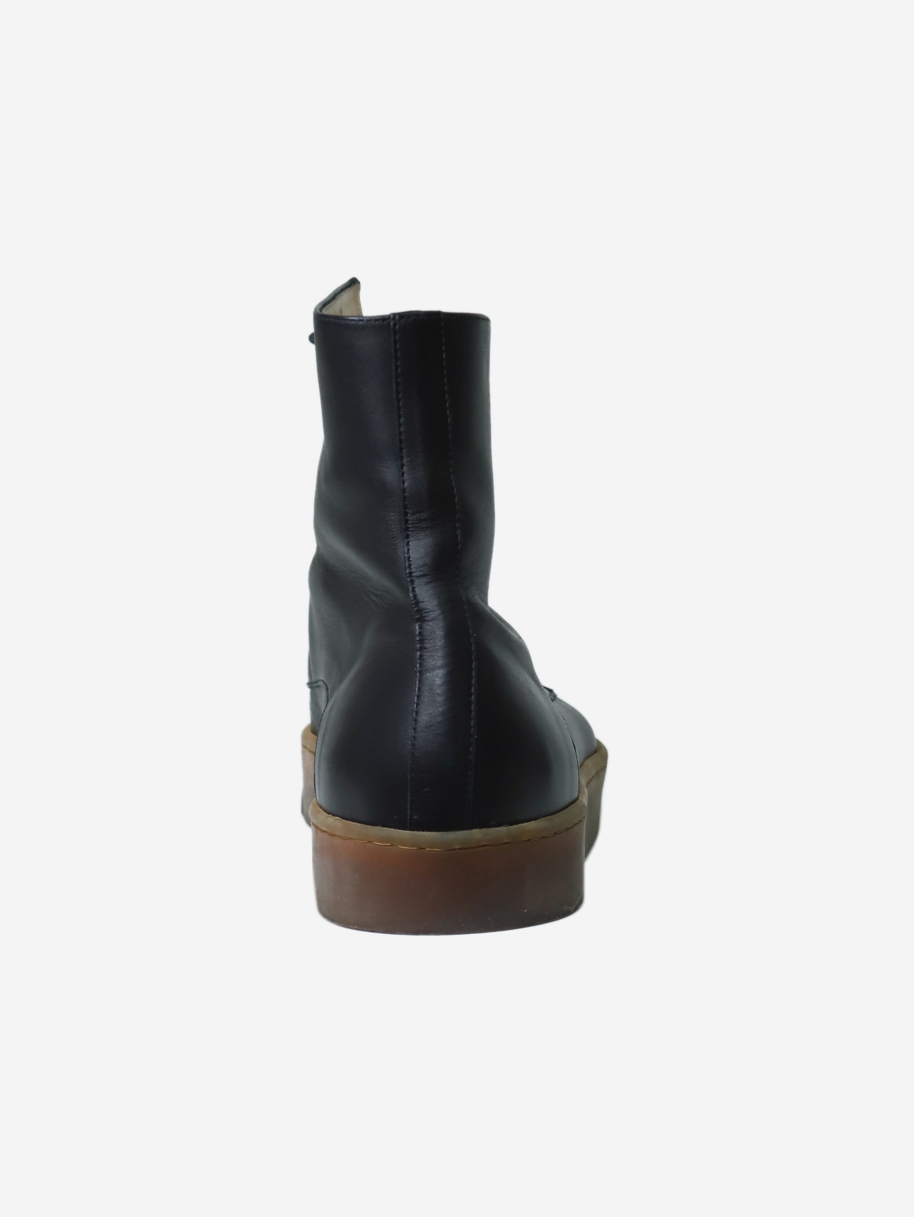 Stylish Black Lace-Up Ankle Boots Women's Size EU 40.5 (UK 7.5) - Perfect for Fall Fashion, Casual Outfits & Night Out Looks