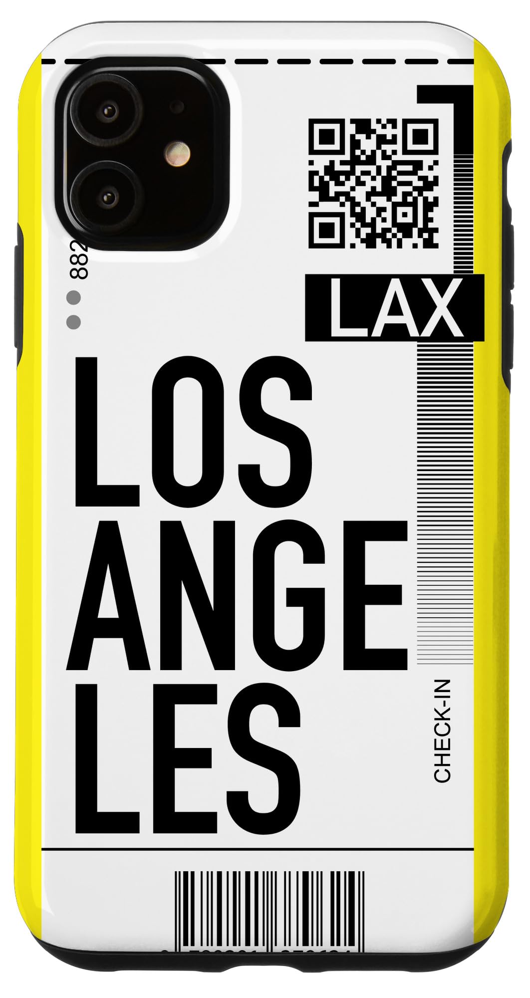 iPhone 11 Phone Case with Los Angeles Boarding Pass Design - Stylish Travel-Themed Protective Cover for Airplane Trips & City Adventures