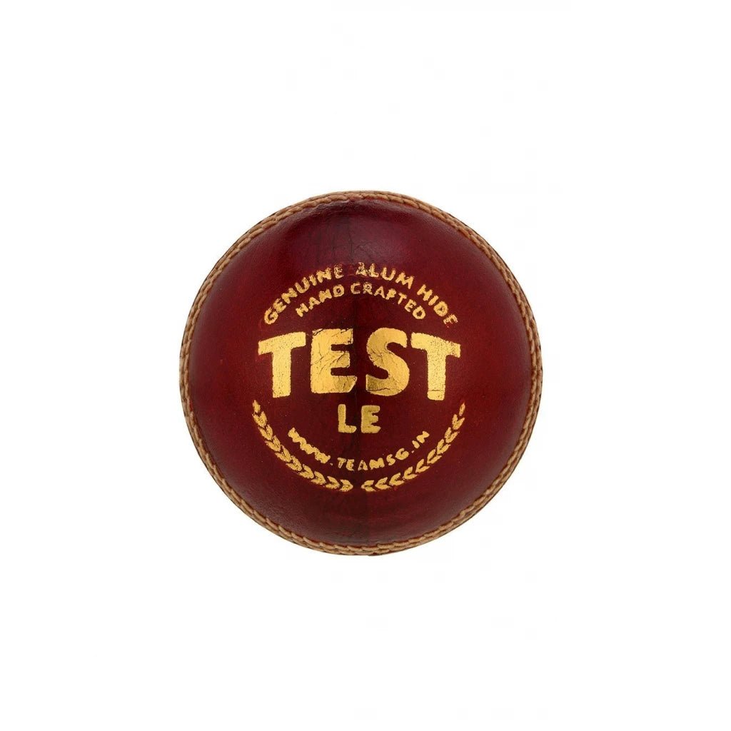 Premium SG Test LE Cricket Ball - Official Red Leather Cricket Ball for Matches & Practice | Perfect for Professional & Amateur Players
