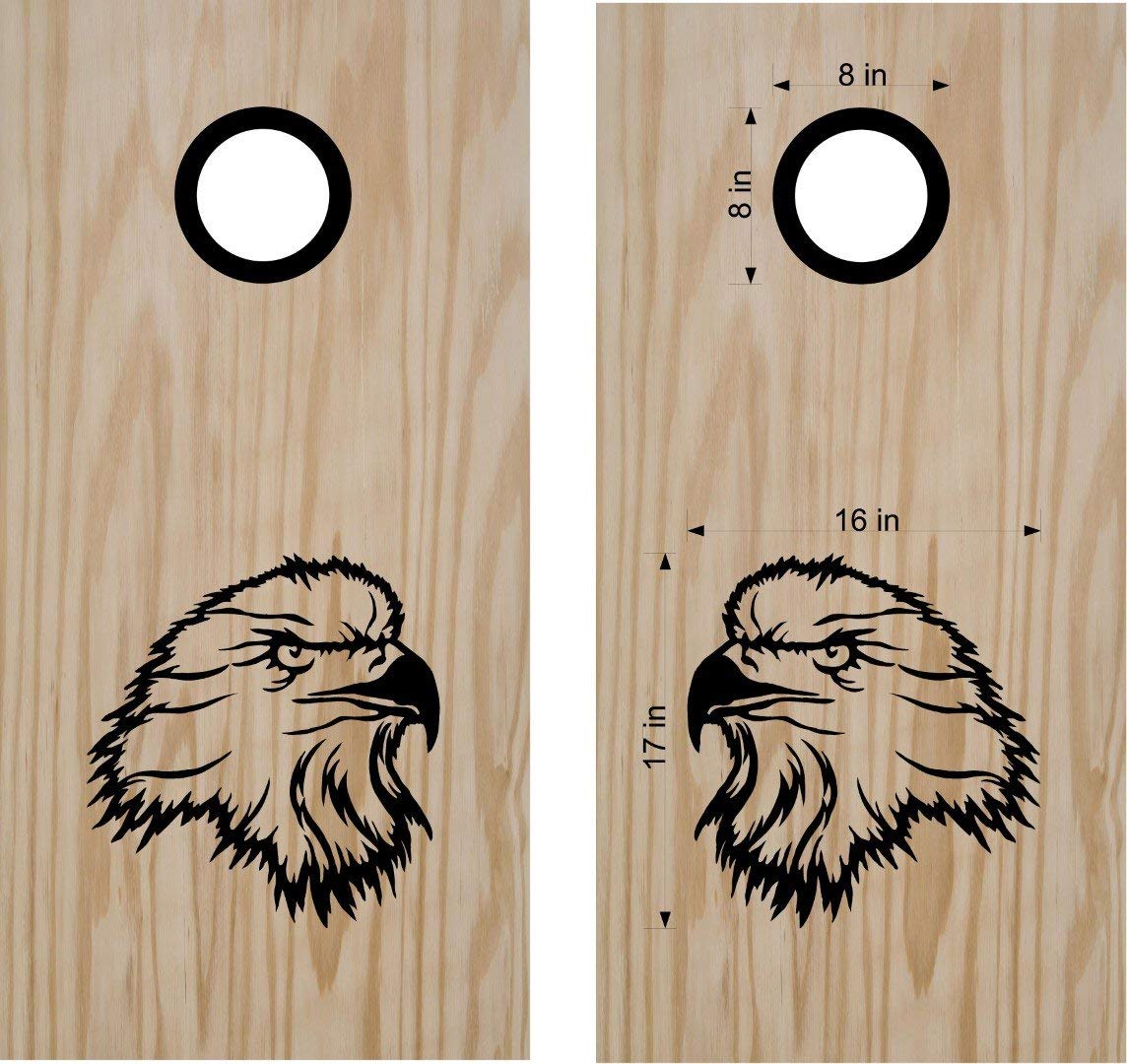 Eagle Animal Cornhole Board Decals - Premium Vinyl Stickers & Wraps for Bean Bag Toss Game - Perfect for Tailgating, Backyard Parties, and Outdoor Events