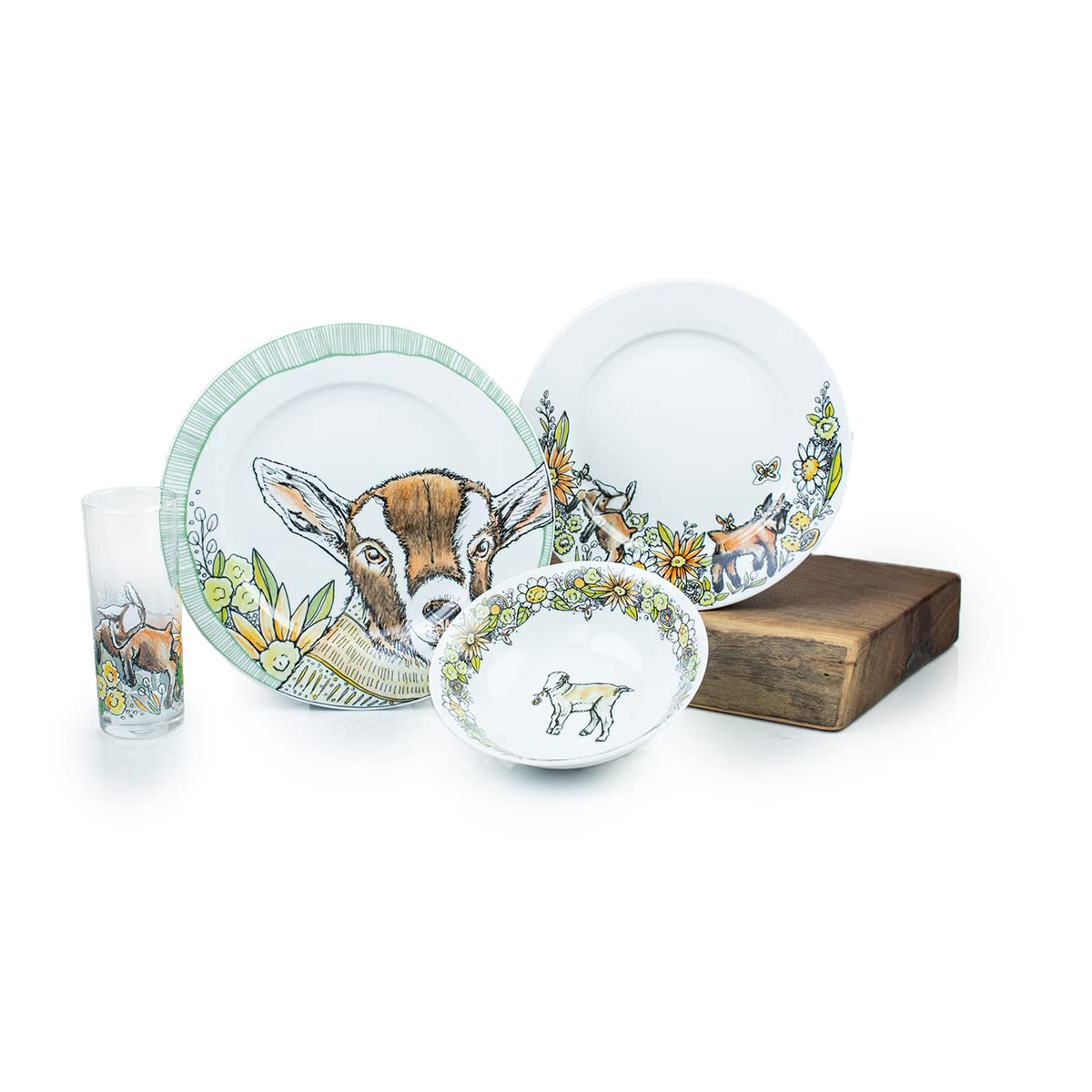 Premium 16-Piece Dinnerware Set with Drinking Glasses - Elegant Tableware for Everyday Dining & Entertaining | Perfect for Family Meals, Dinner Parties & Special Occasions
