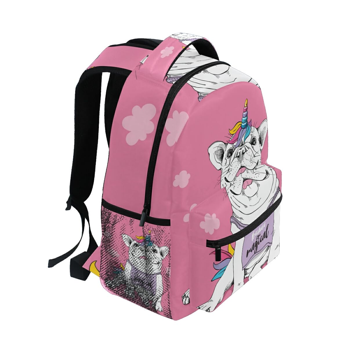 Cute French Bulldog Backpack for Teens - Durable School Backpack & Travel Bag for Boys & Girls - Perfect for School, College, Travel & Daily Use