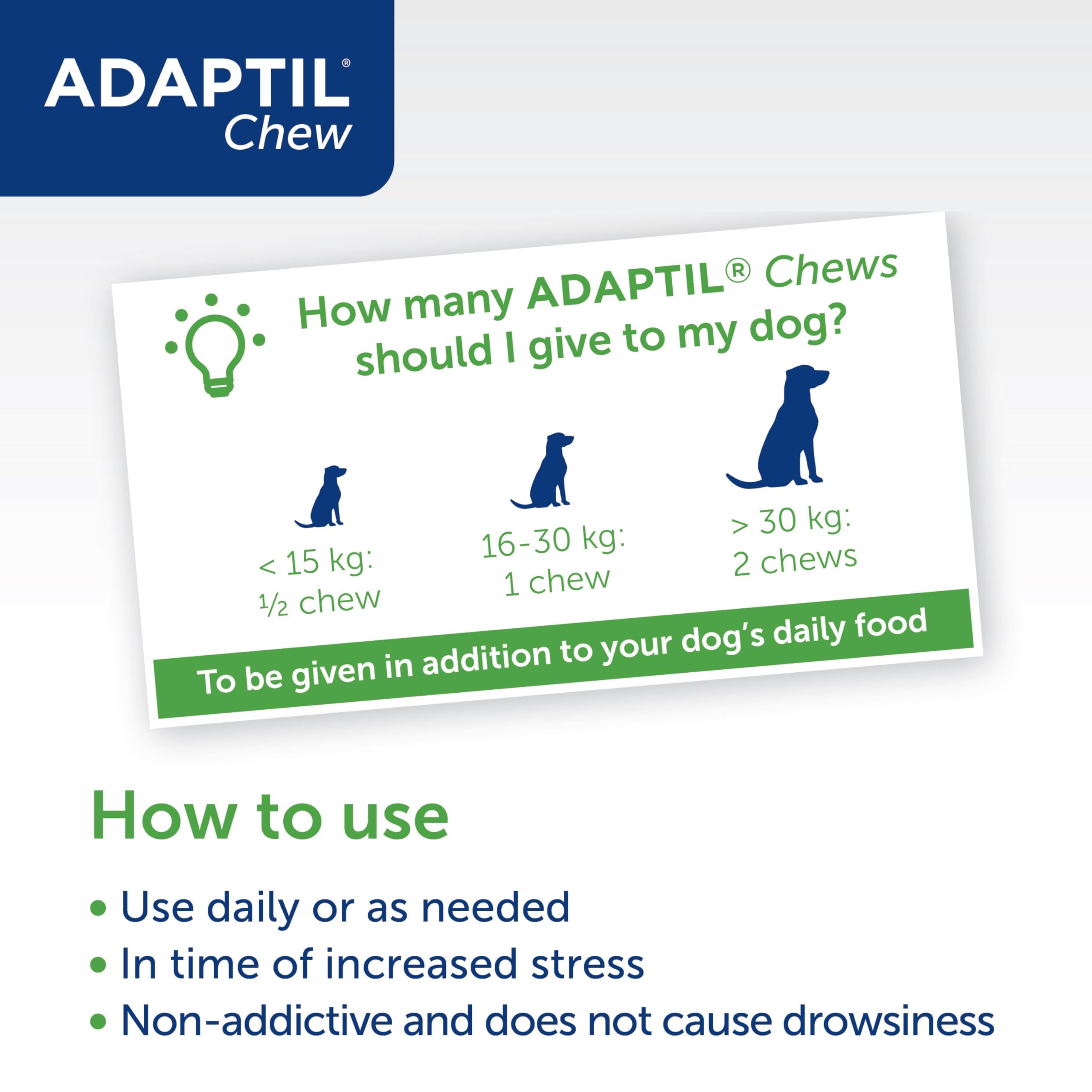 Adaptil Calming Dog Treats for Anxiety Relief - 30 Fast-Acting Stress Reducing Chews for Dogs - Helps with Fireworks, Thunderstorms & Travel - Tasty Natural Treats for Nervous Pups - Perfect for Vet Visits & Separation Anxiety
