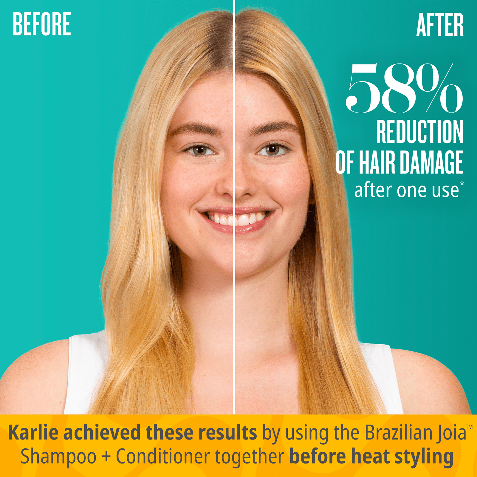 Brazilian Joia™ Strengthening & Smoothing Shampoo for Damaged Hair - Repair & Nourish Dry, Frizzy Hair for Silky Smooth Results - Perfect for Daily Use & Salon-Quality Hair Care at Home