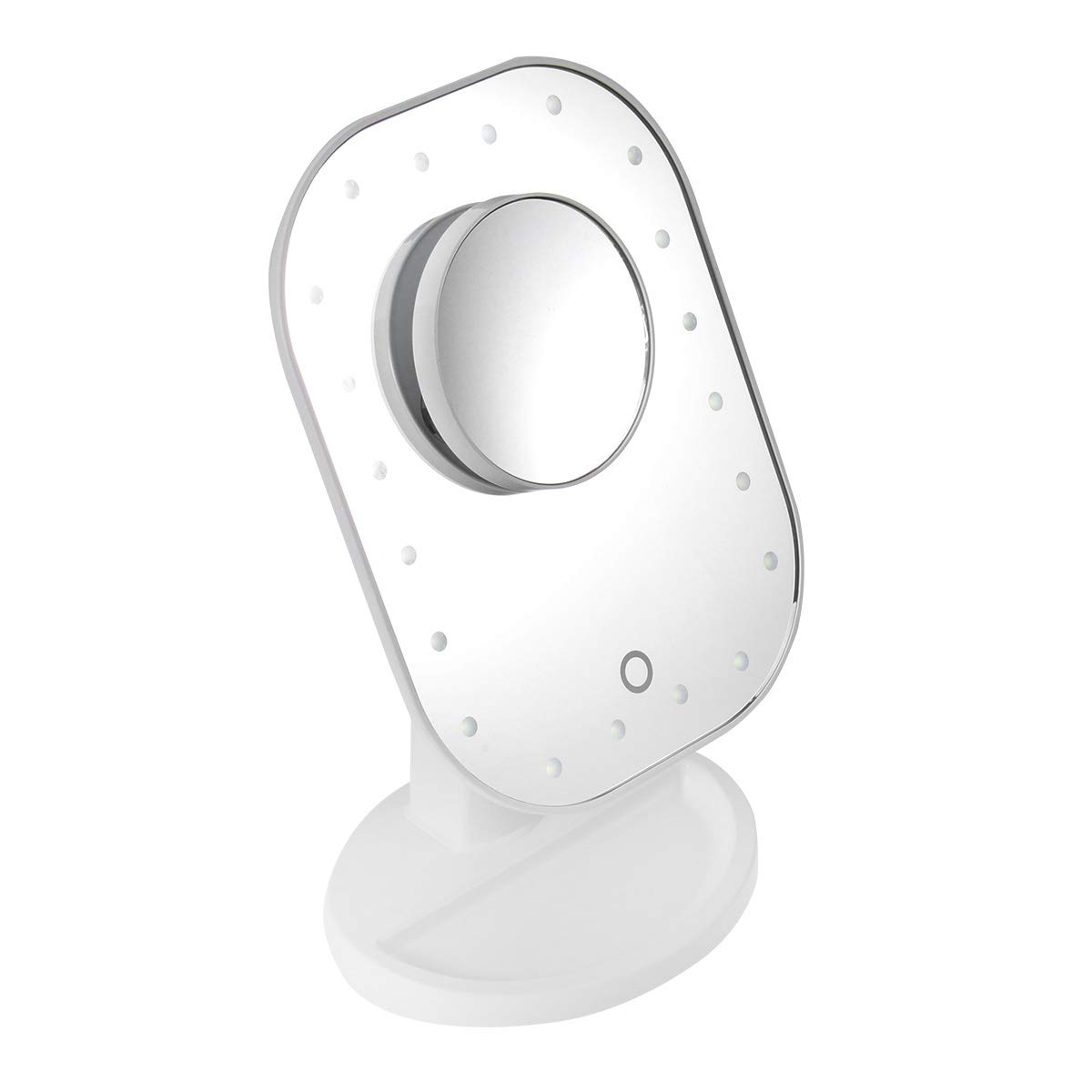 FRCOLOR LED Makeup Mirror with 10x Magnification - Perfect for Vanity & Nail Art