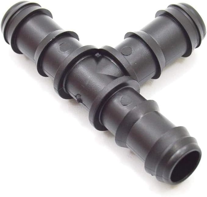 **Suinga 1700 Drip Irrigation Tee Fitting 16mm | 16mm Pipe Connector | 16mm Drip Tee for Garden Hose, Black – Perfect for DIY Drip Irrigation Systems & Watering Gardens**