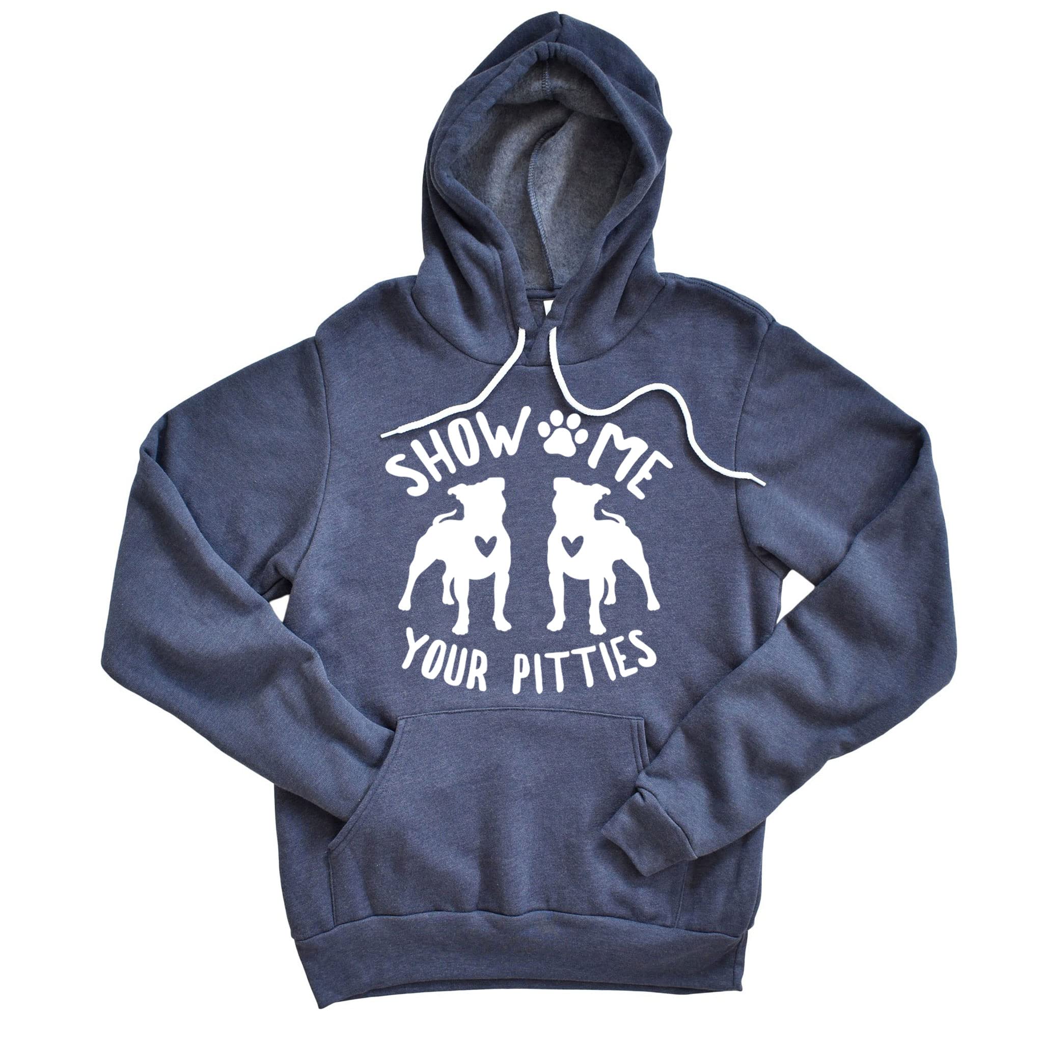 Funny Pitbull Hoodie - Show Me Your Pitties Pullover Sweatshirt for Dog Lovers | Perfect Gift for Pitbull Owners & Casual Wear