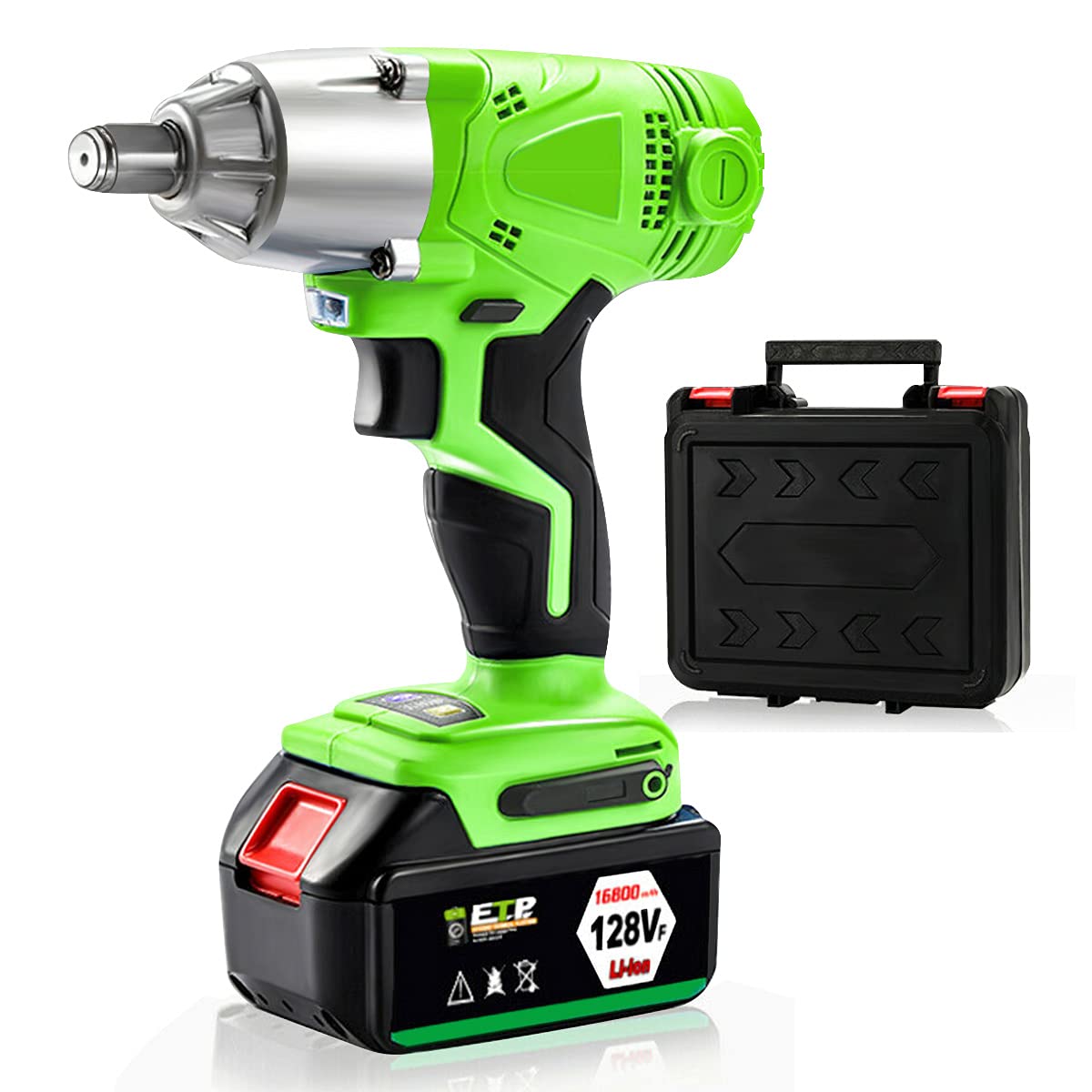 1/2 Inch Cordless Electric Impact Wrench - 20V Battery Powered Brushless Motor Impact Gun with 4.0Ah Battery & Fast Charger - 450 Ft-lbs Torque for Lug Nuts, Auto Repair & Tire Changes - Variable Speed Control with LED Light & Storage Case - Perfect for Mechanics, DIY & Home Garage Use