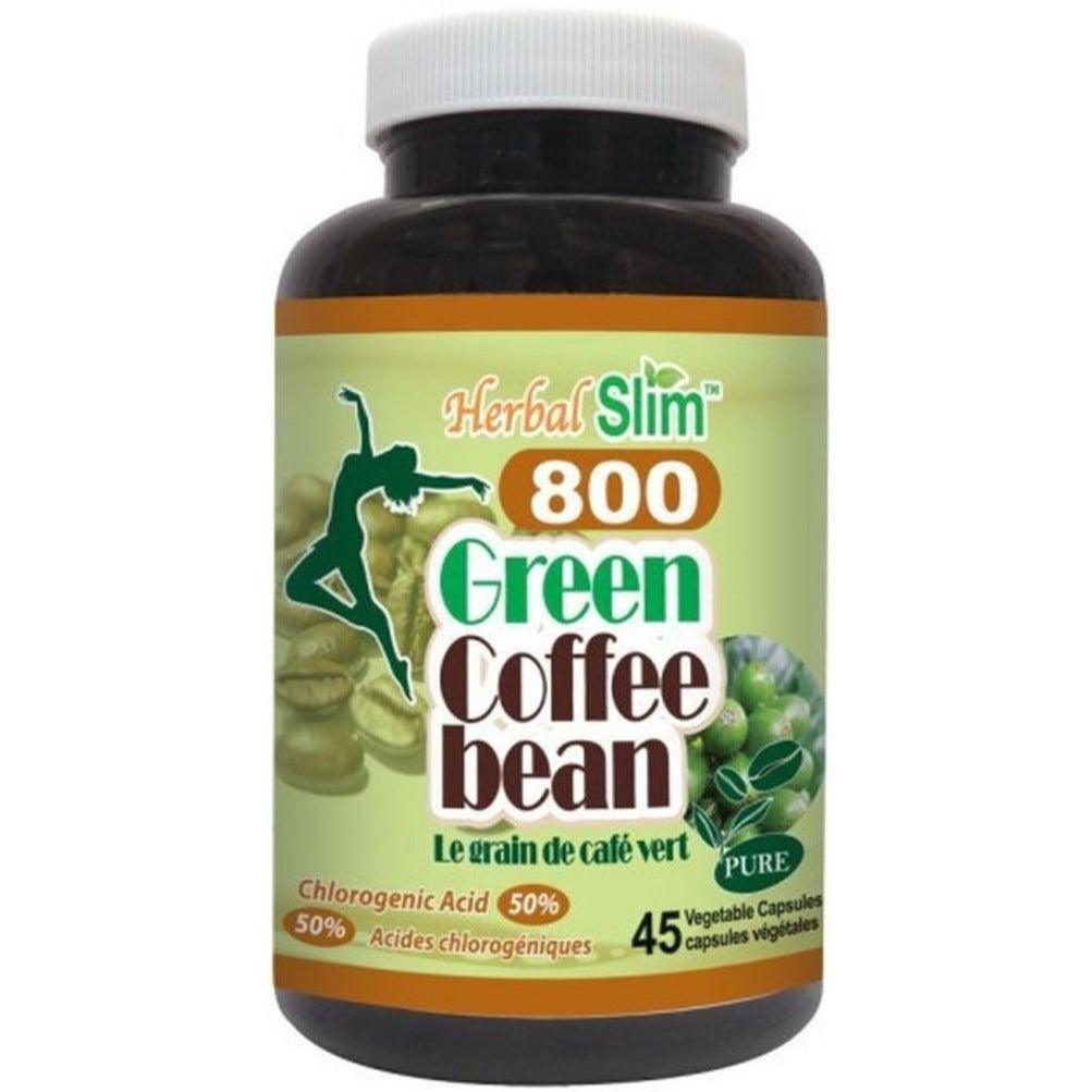 Herbal Slim Green Coffee Bean Extract 800mg - 45 Veggie Capsules for Weight Loss & Metabolism Boost | Natural Energy Support for Diet & Fitness Goals