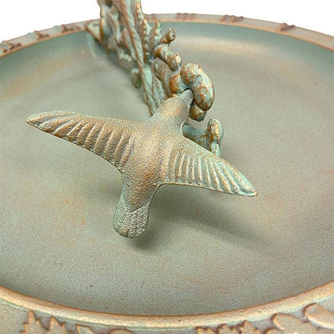 Premium Aluminum Hummingbird Sundial Bird Bath - Elegant Garden Decor for Outdoor Patio, Yard & Bird Watching Enthusiasts