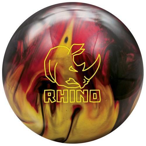 Brunswick Rhino Pearl Bowling Ball - Red, Black & Gold | High Performance Reactive Coverstock for Strikes & Spares | Perfect for League Play & Tournament Competition